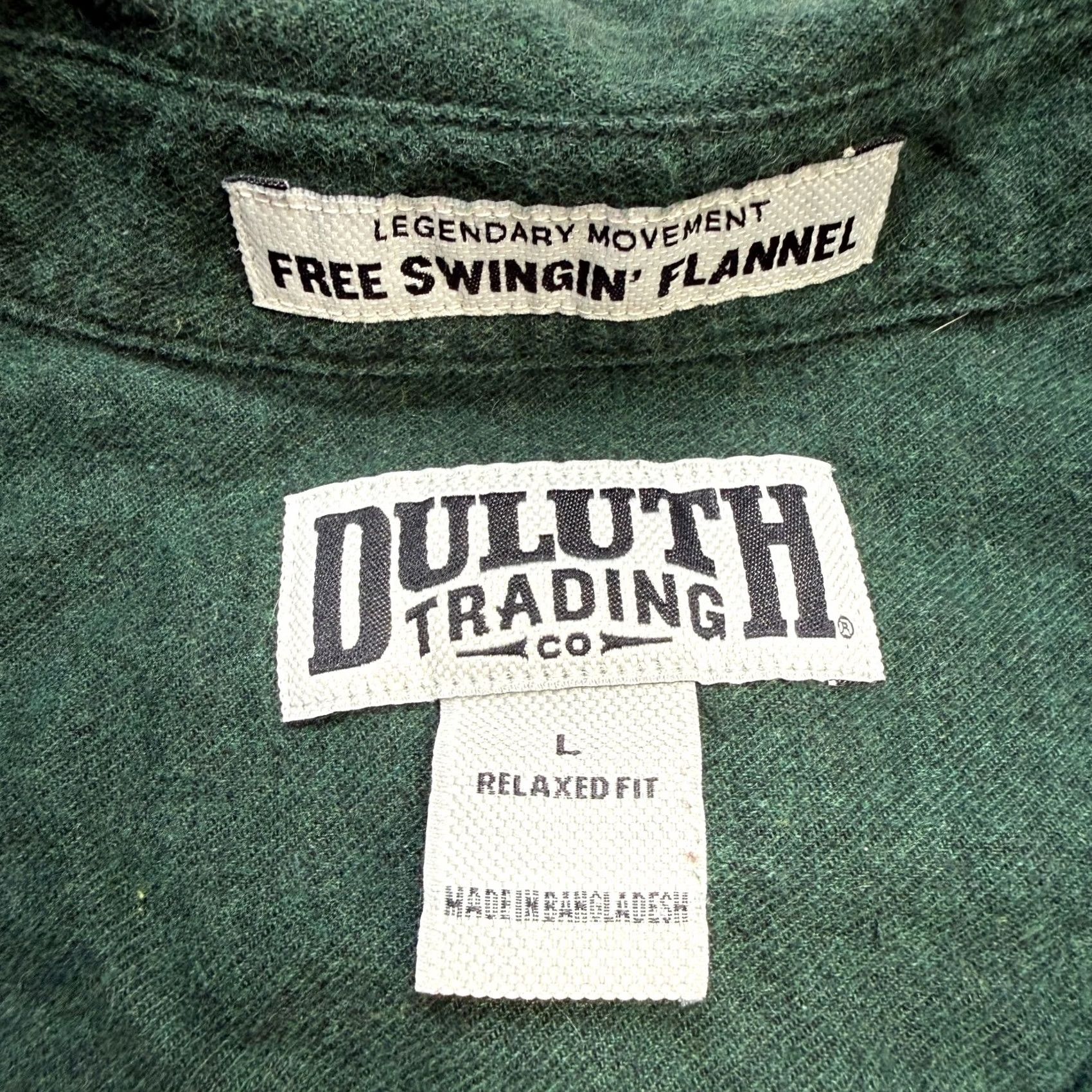 Vintage Duluth Mens Button-Up Shirt L Green Flannel Relaxed Chore Work Casual Vintage Unspecified Size US L / EU 52-54 / 3 - 4 Thumbnail