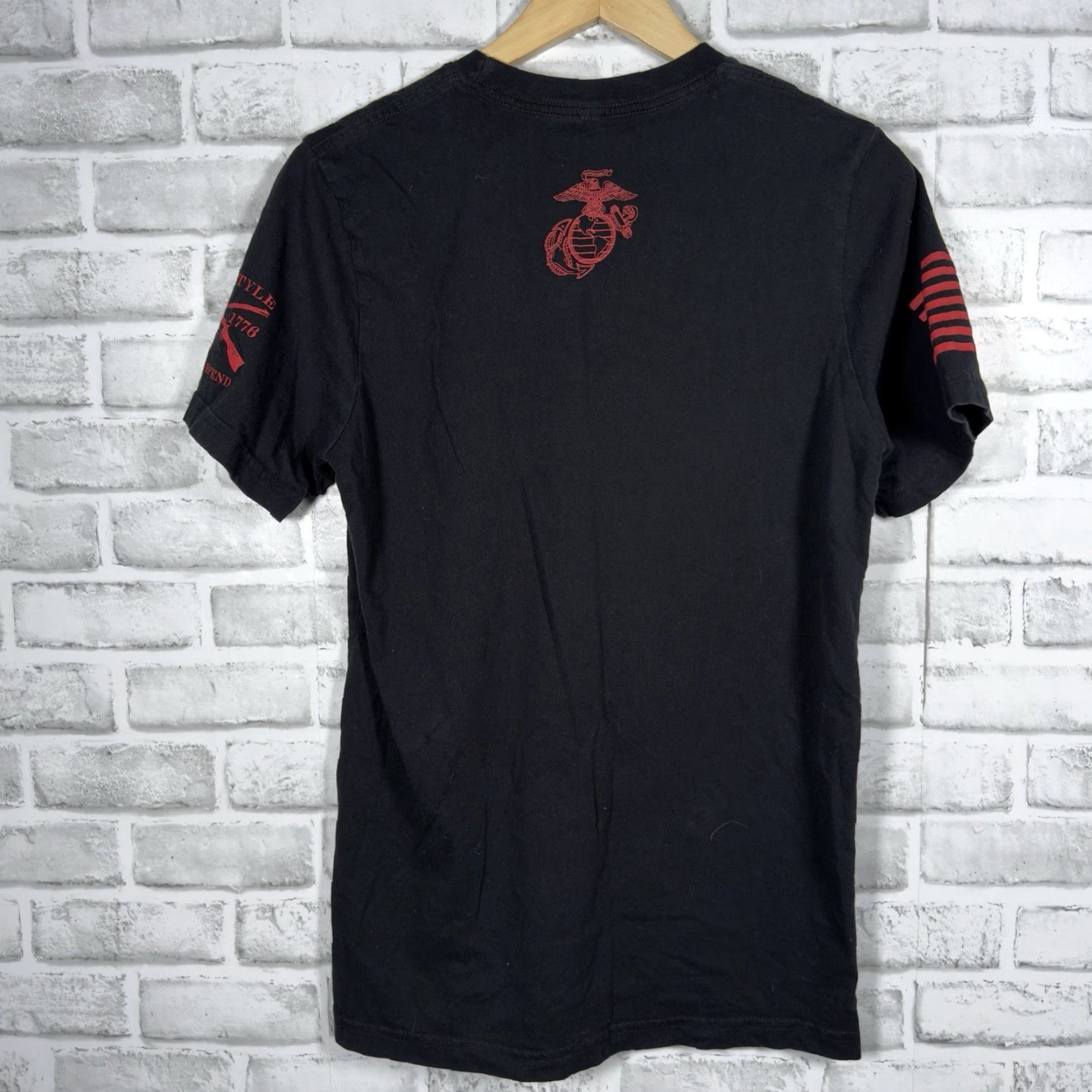 Vintage Grunt Style Black USA Graphic Tee Mens Size M Size US M / EU 48-50 / 2 - 5 Thumbnail