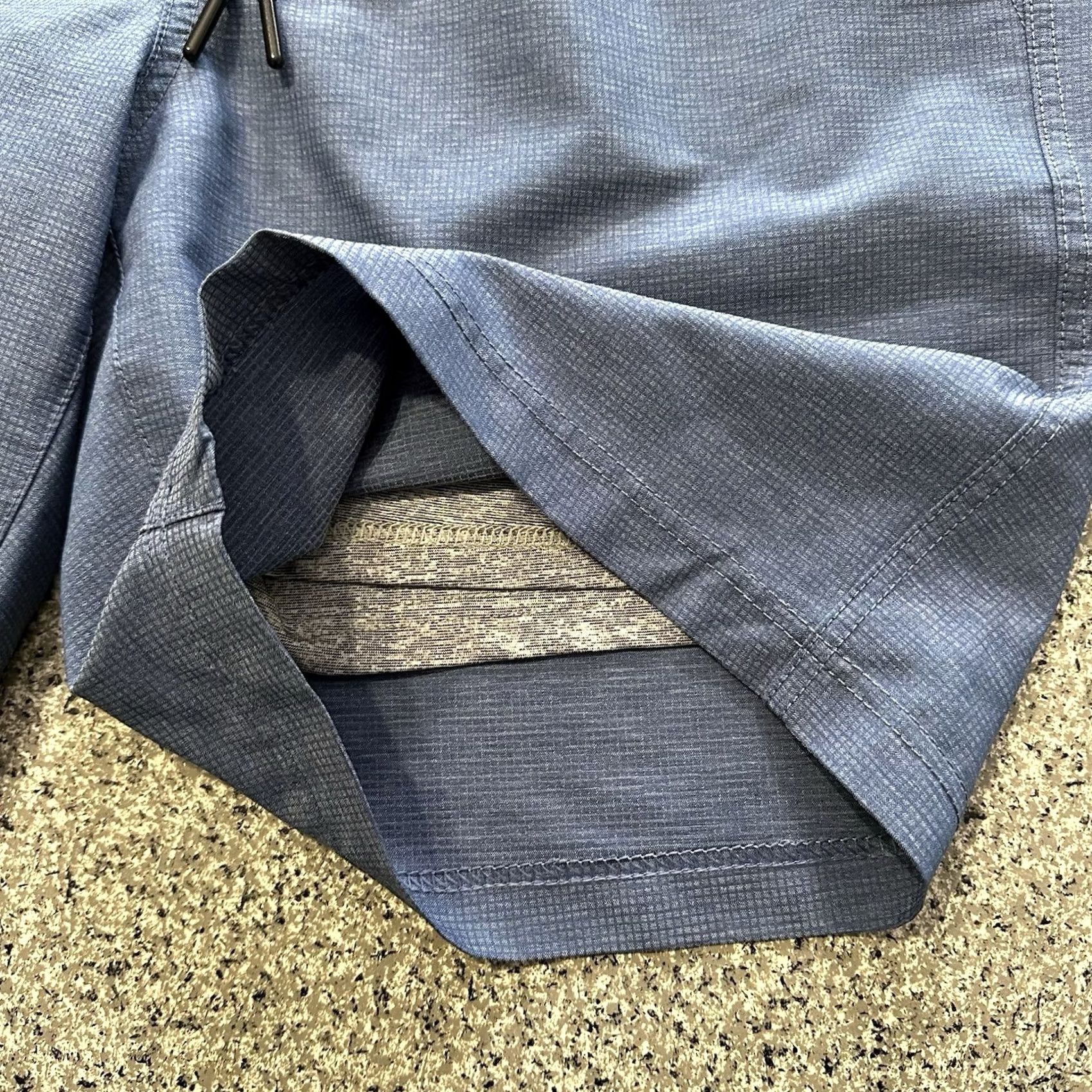 Vintage Copper & Oak Shorts Mens L Active 2 in 1 Tight Lined Drawstring Blue Size US 33 - 4 Thumbnail