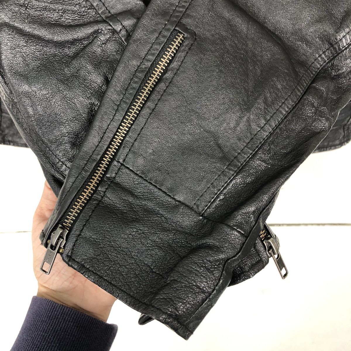 Japanese Brand 🔥VINTAGE BIKER DOUBLE BREAST LEATHER JACKET RED MOHICAN Size US L / EU 52-54 / 3 - 11 Thumbnail