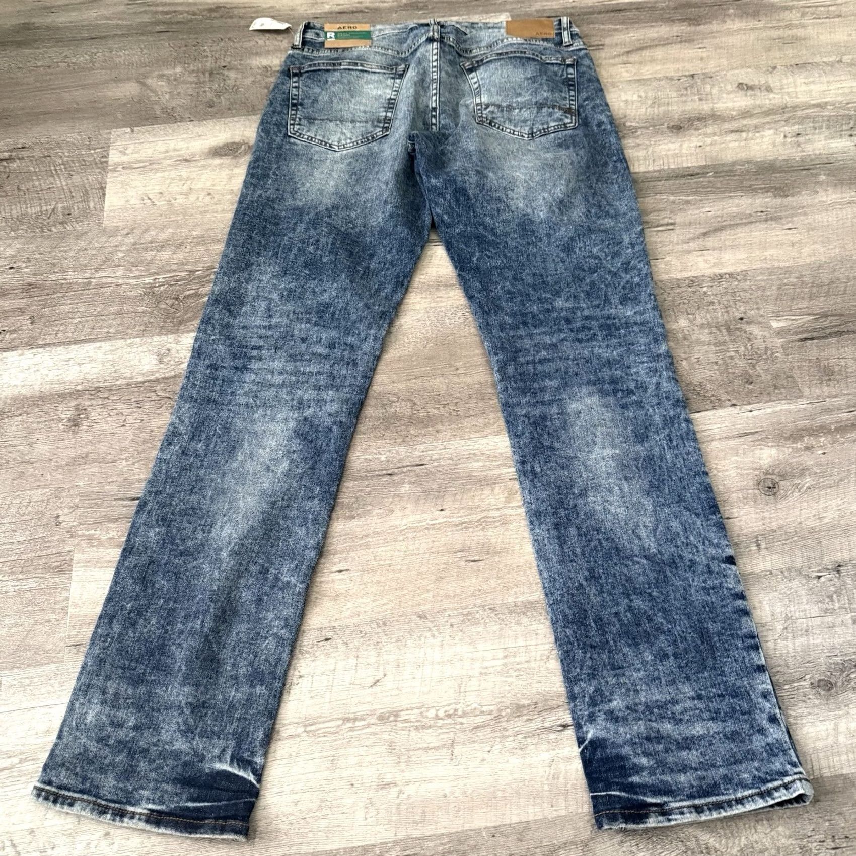 Vintage Aeropostale AERO Slim Straight Jeans Mens Sz 34x32 Distressed Stretch Denim NEW Size US 34 / EU 50 - 7 Thumbnail