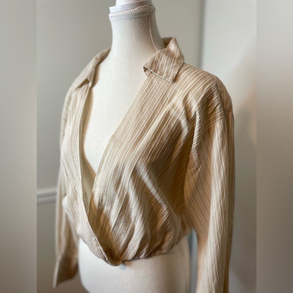 Other Dynamite Faux Wrap Low Cut Crop Top M Size M / US 6-8 / IT 42-44 - 4 Thumbnail