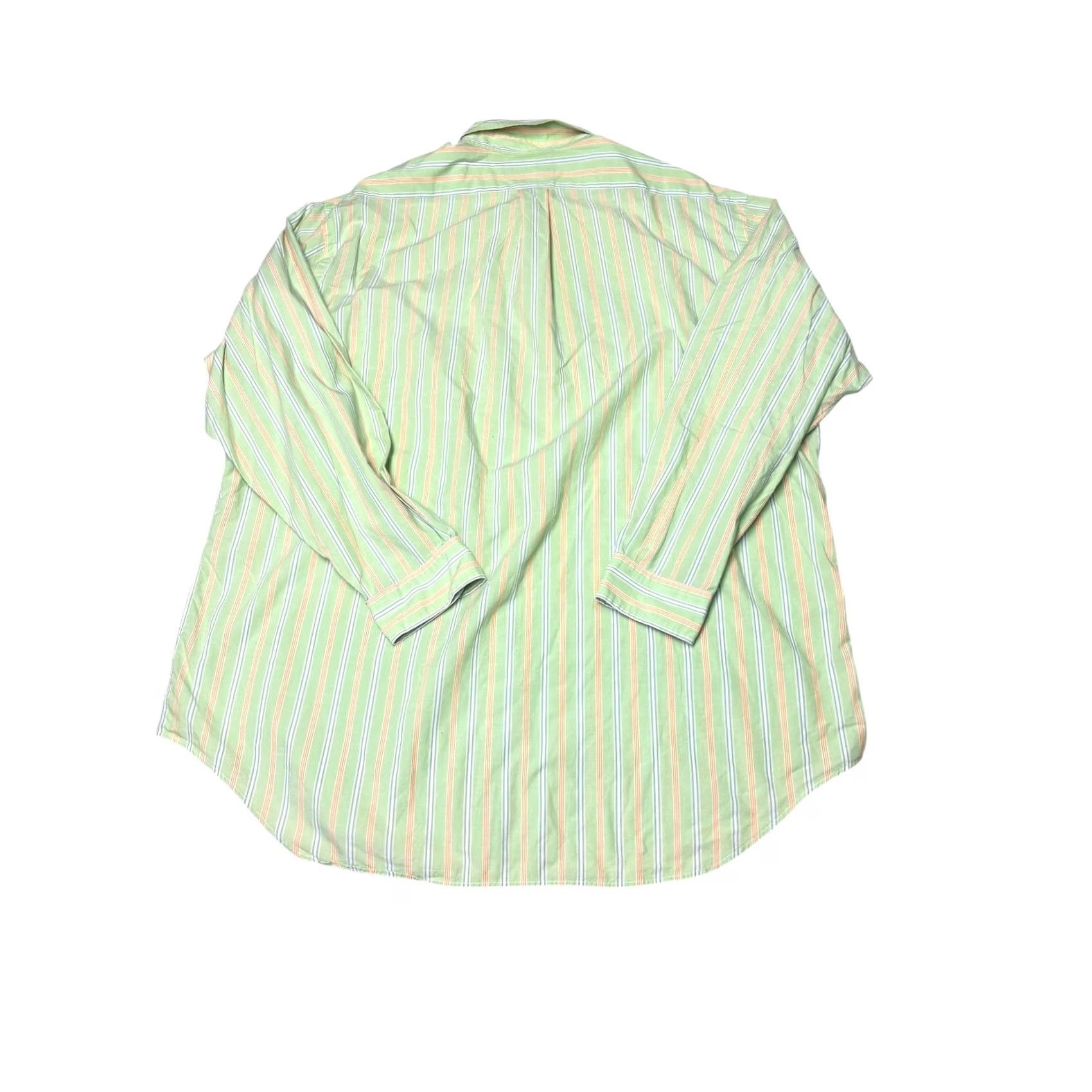 Ralph Lauren Ralph Lauren Classic Fit Striped Button-Down Shirt Green Orange Mens XL 56 in Button-Up Embroidered Pony Collared Long Sleeve Casual Business Size US XL / EU 56 / 4 - 6 Thumbnail