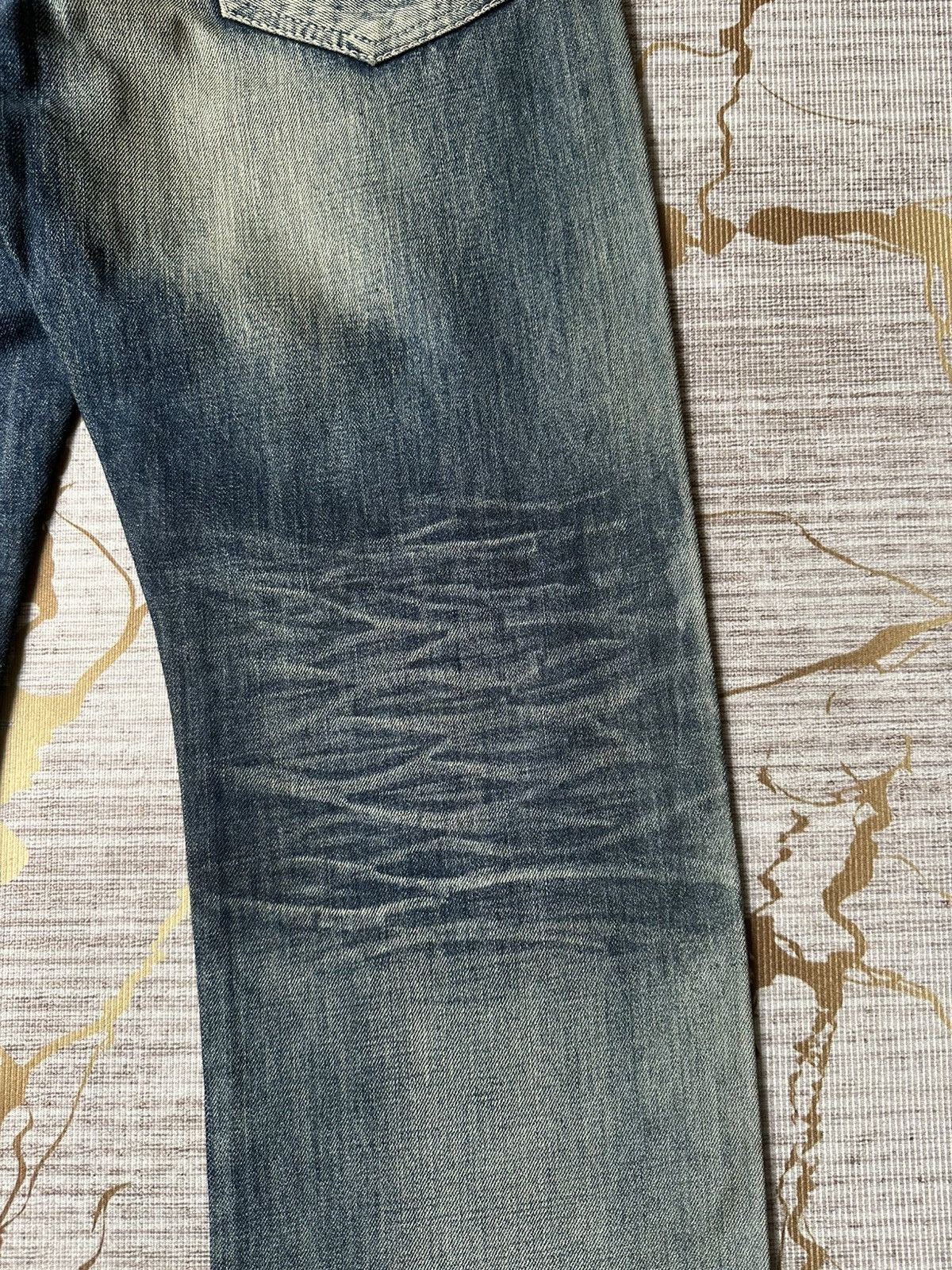 Vanquish Vanquish Tokyo Japan Blue Faded Denim Design Claw Marks Size US 33 - 17 Thumbnail