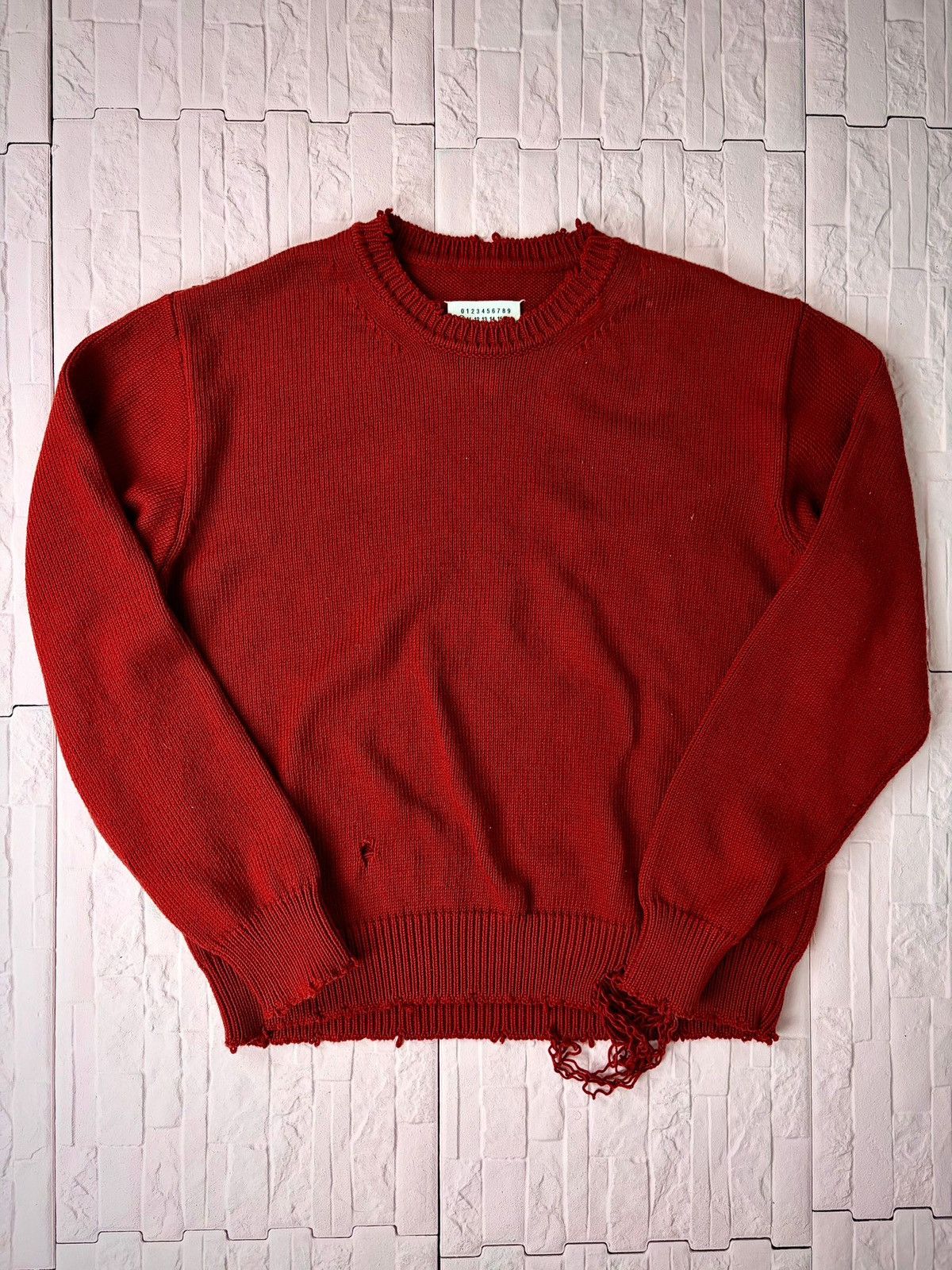 Maison Margiela Maison Margiela Distressed Knit Size US L / EU 52-54 / 3 - 1 Thumbnail