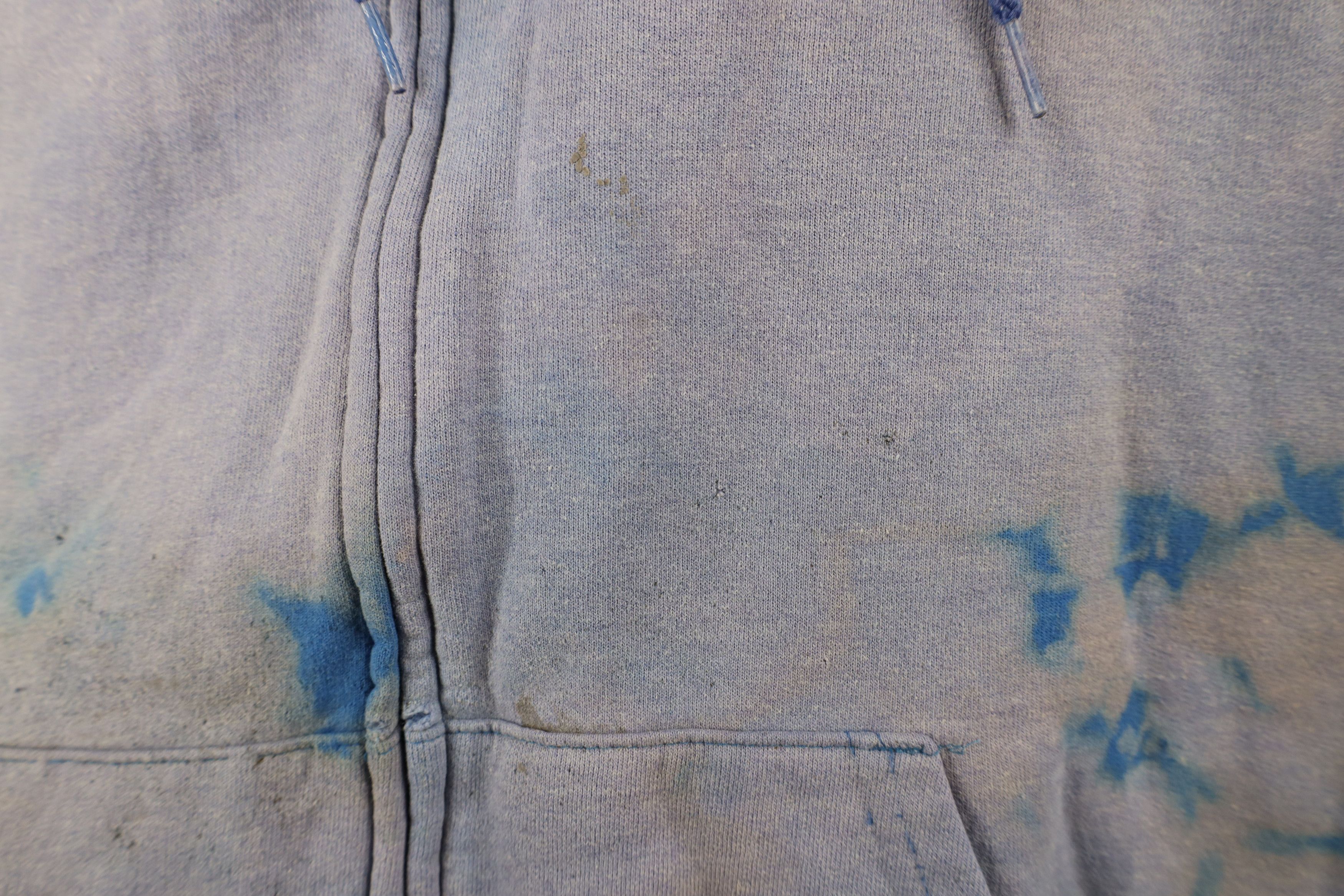 Champion × Vintage Vintage Champion Acid Wash Full Zip Hoodie Sweatshirt Blue Size US XL / EU 56 / 4 - 6 Thumbnail