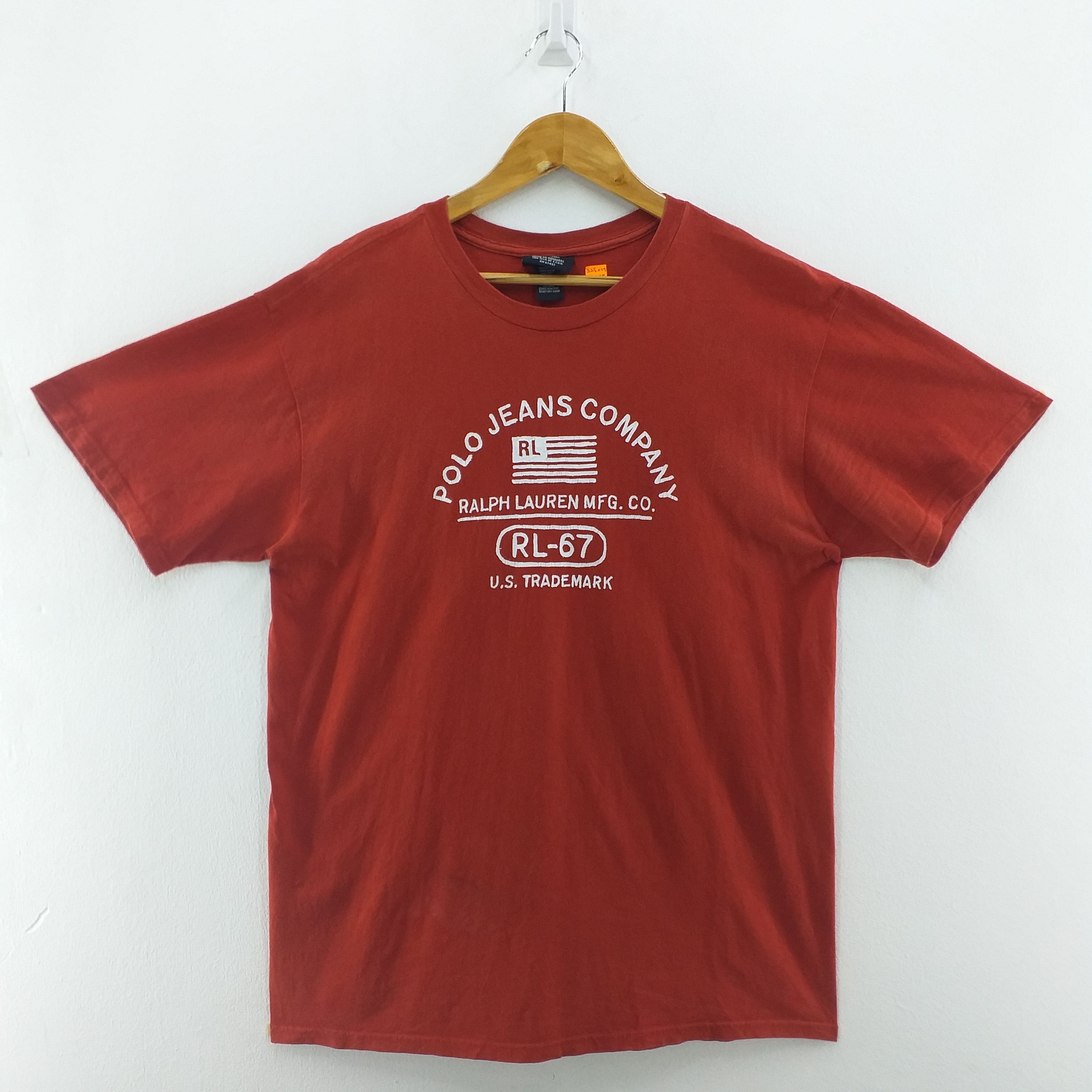 Polo Ralph Lauren Vintage Polo Jeans Company Flag Large Tshirt -F049 Size US L / EU 52-54 / 3 - 1 Thumbnail