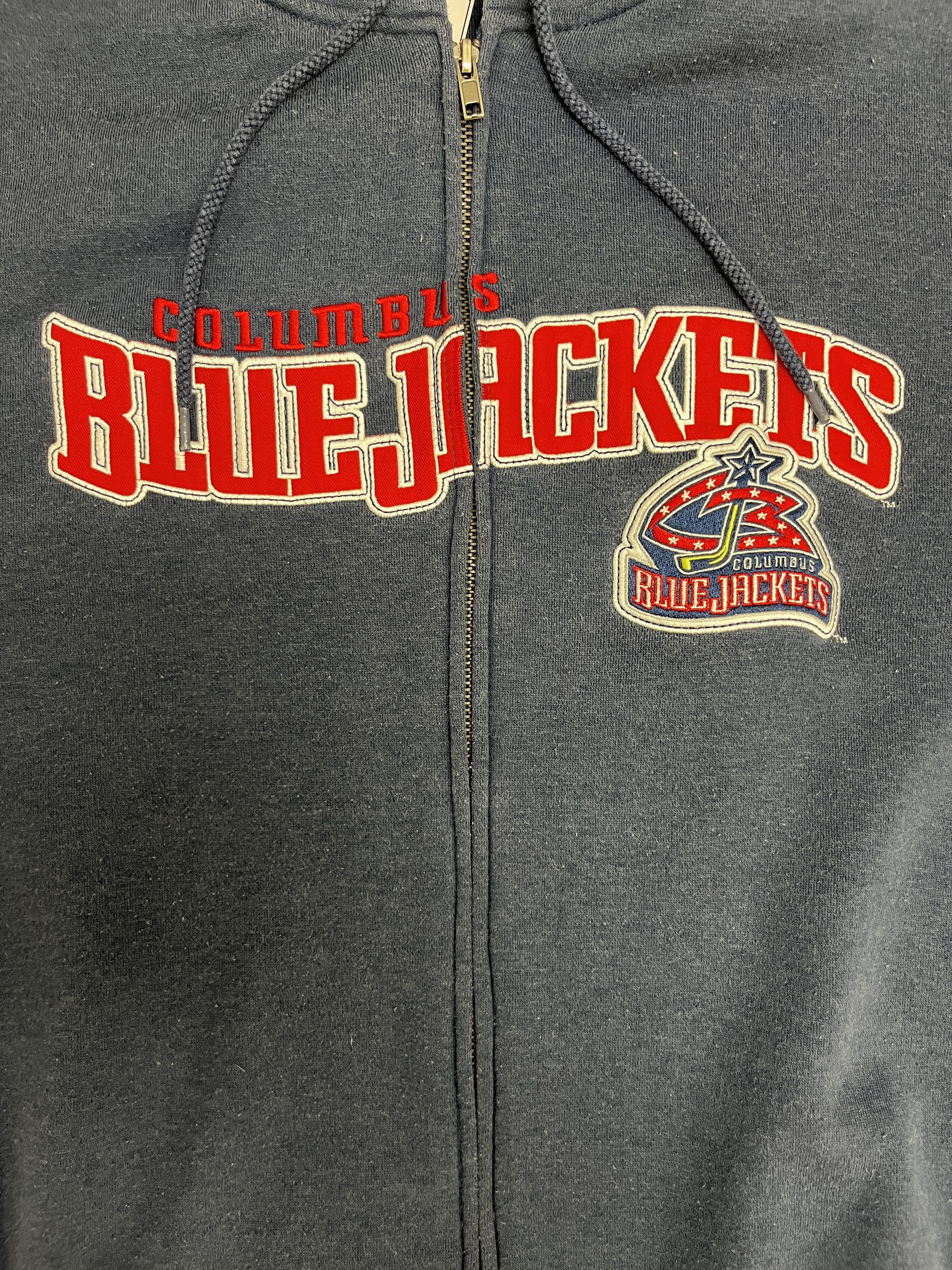 Vintage Columbus Blue Jackets Vintage Blue Hoodie Sweater Size US L / EU 52-54 / 3 - 2 Thumbnail