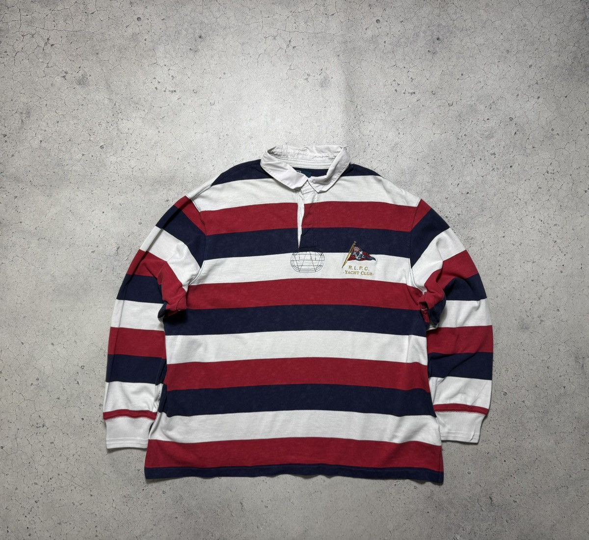Polo Ralph Lauren Polo Ralph Lauren Striped Vintage Rugby Sweatshirt PRL Size US XXL / EU 58 / 5 - 2 Thumbnail