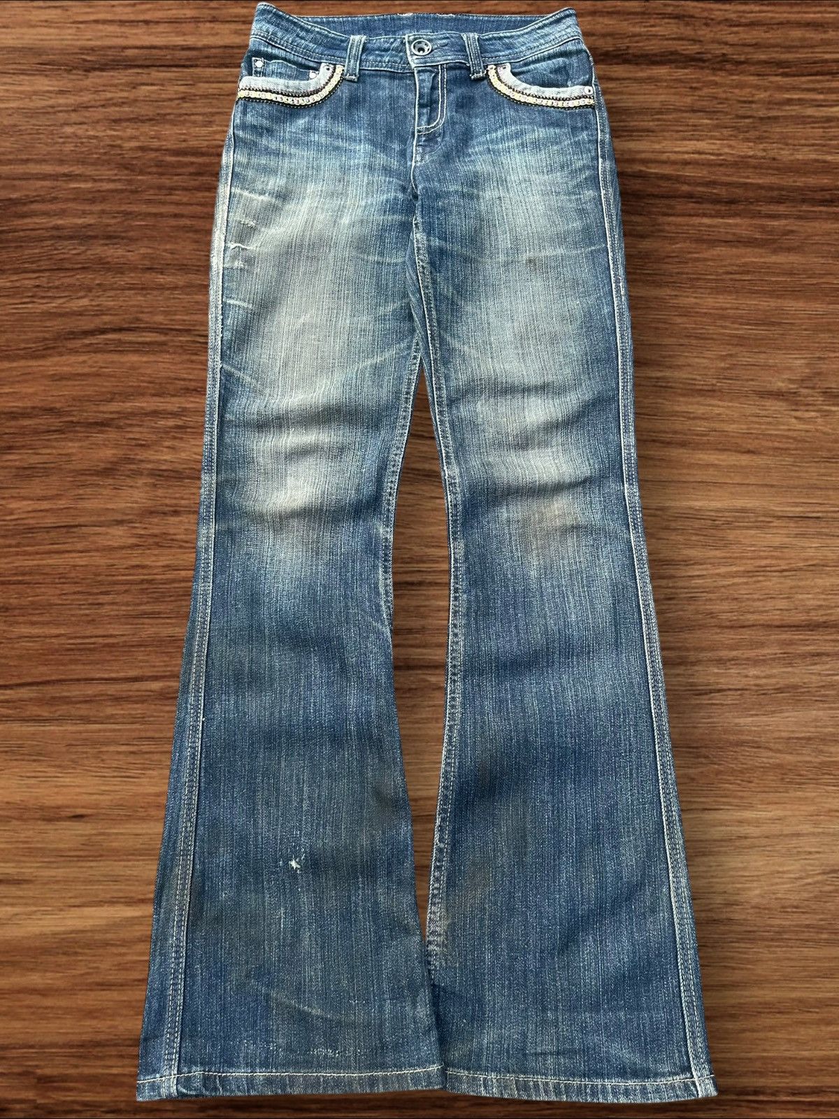 Japanese Brand Vintage Japanese Mud Washed Mid Rise Bootcut Flare Jeans Size 27" / US 4 / IT 40 - 1 Thumbnail