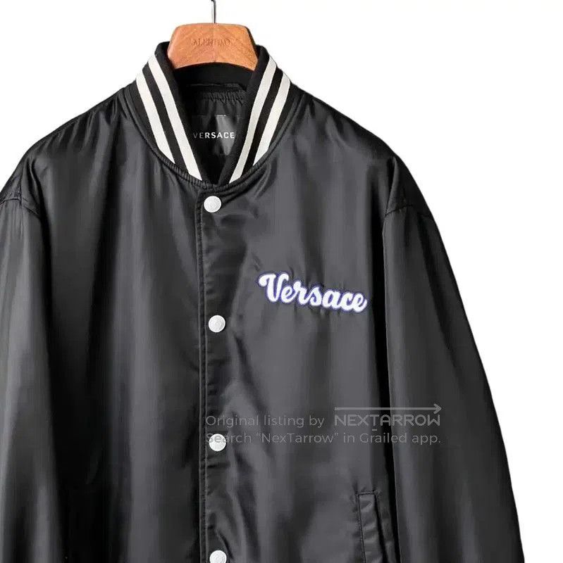 Versace Versace Black Wool Logo Men's Short Jacket . Size US S / EU 44-46 / 1 - 3 Thumbnail
