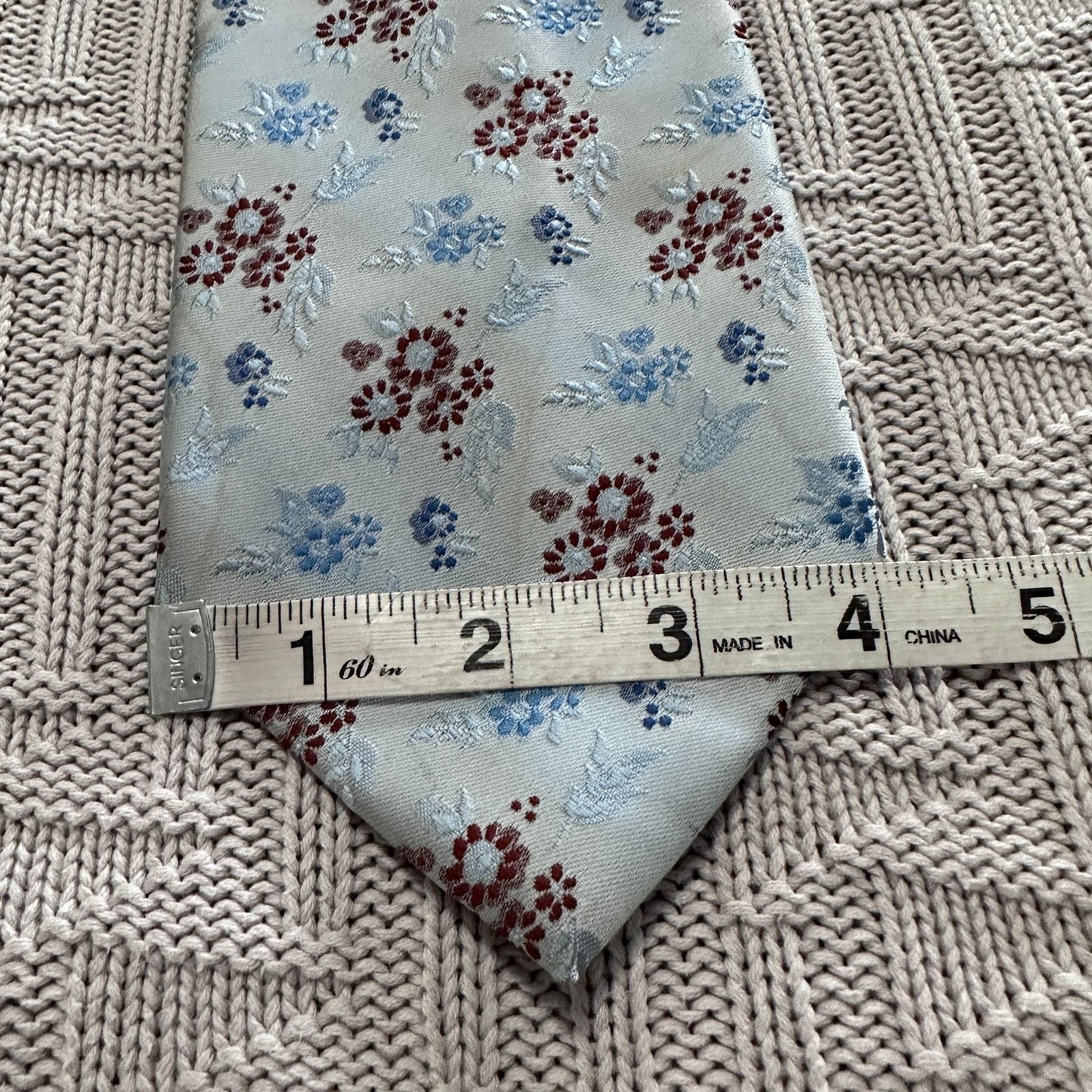 Vintage Vintage Gino Pompeii blue flower print tie Size ONE SIZE - 5 Thumbnail
