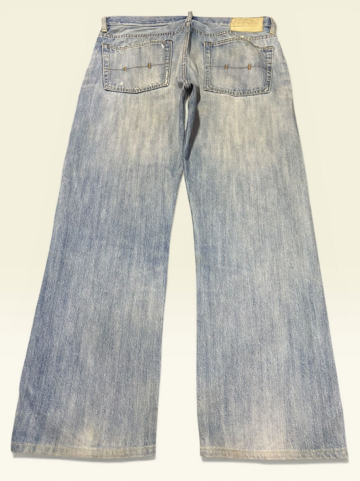 Polo Ralph Lauren Vtg 90s Polo RL Ralph Lauren Blue Wash Distress Loose Jeans Size US 34 / EU 50 - 2 Thumbnail