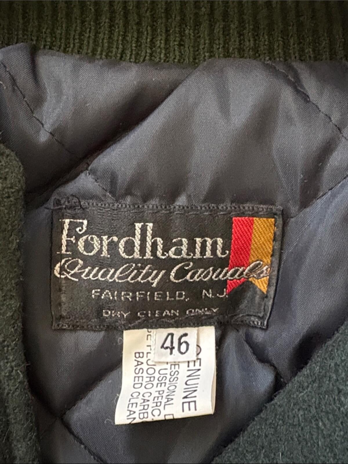 Other Vintage 90s Fordham Quality Varsity Jacket Leather RIO95 Size US L / EU 52-54 / 3 - 6 Thumbnail