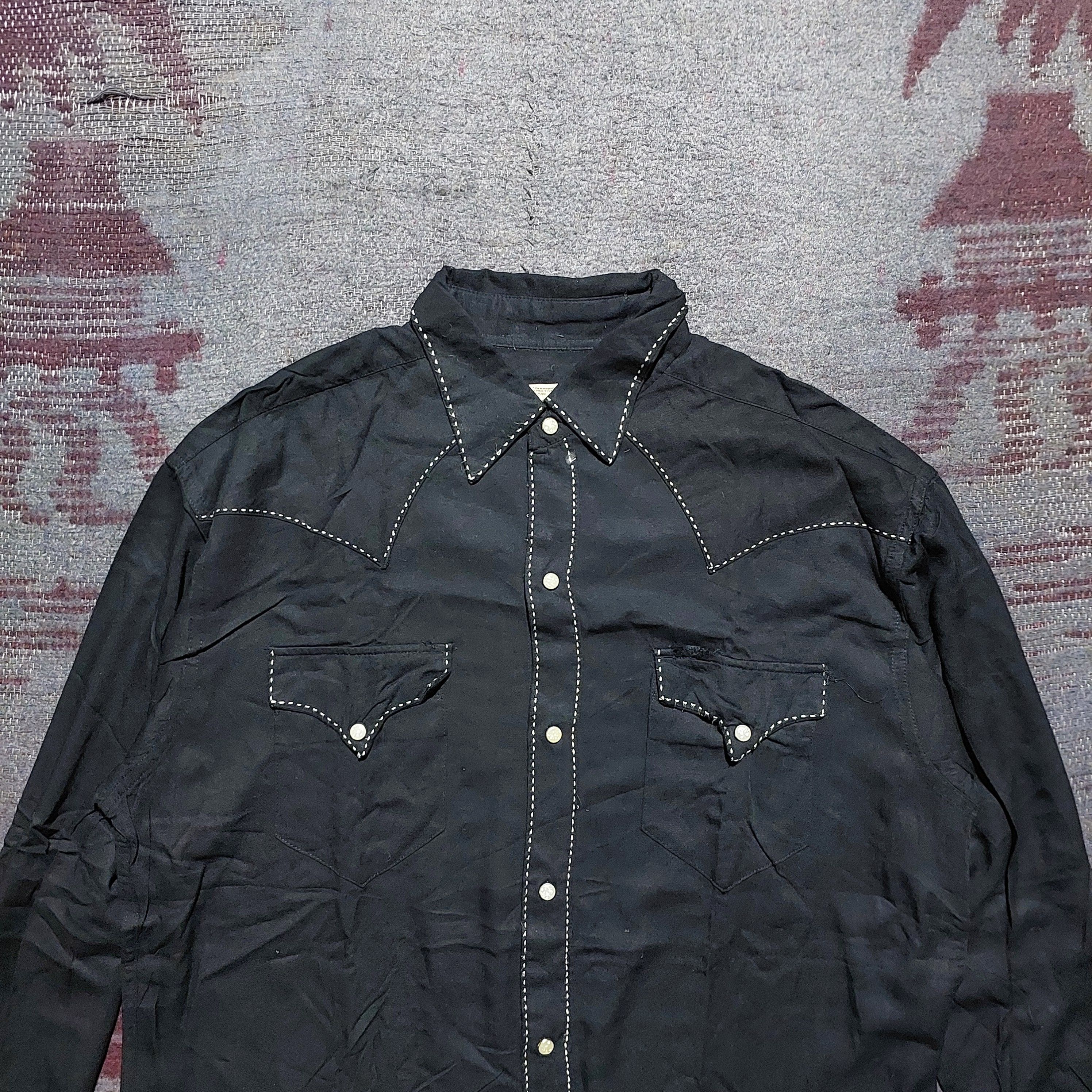Sugar Cane Sugar Cane pearl buttons Black Western shirt Size US L / EU 52-54 / 3 - 2 Thumbnail