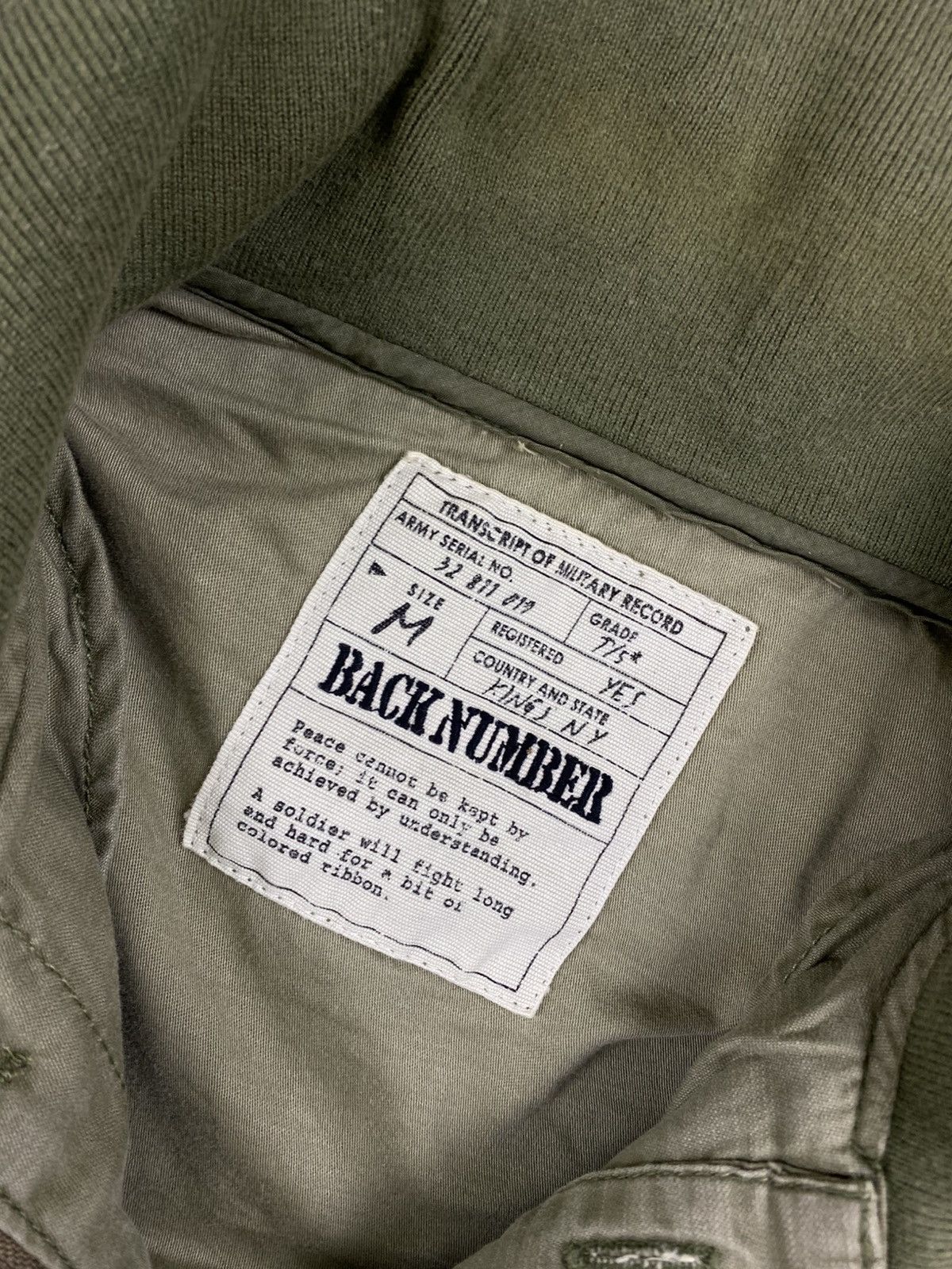 Japanese Brand Vtg Back Number Army Style Zipper Jacket Size US M / EU 48-50 / 2 - 10 Thumbnail