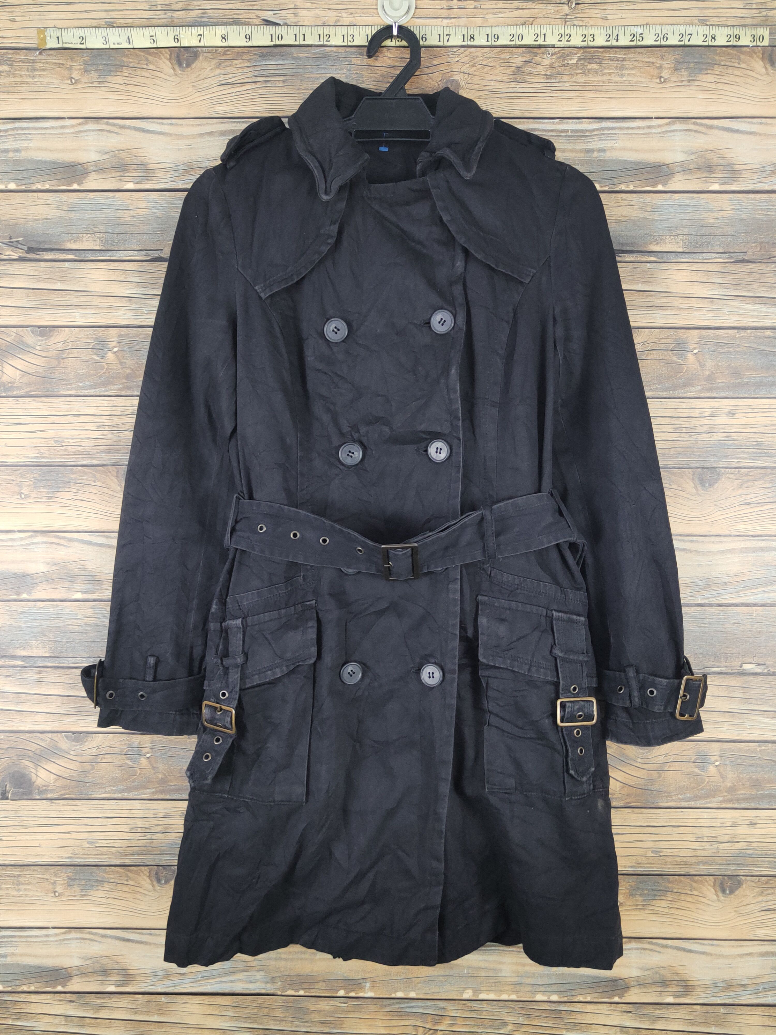 Japanese Brand × Vintage Fakedelic co. Black Coats Design like (Balenciaga fashion) Size S / US 4 / IT 40 - 1 Thumbnail