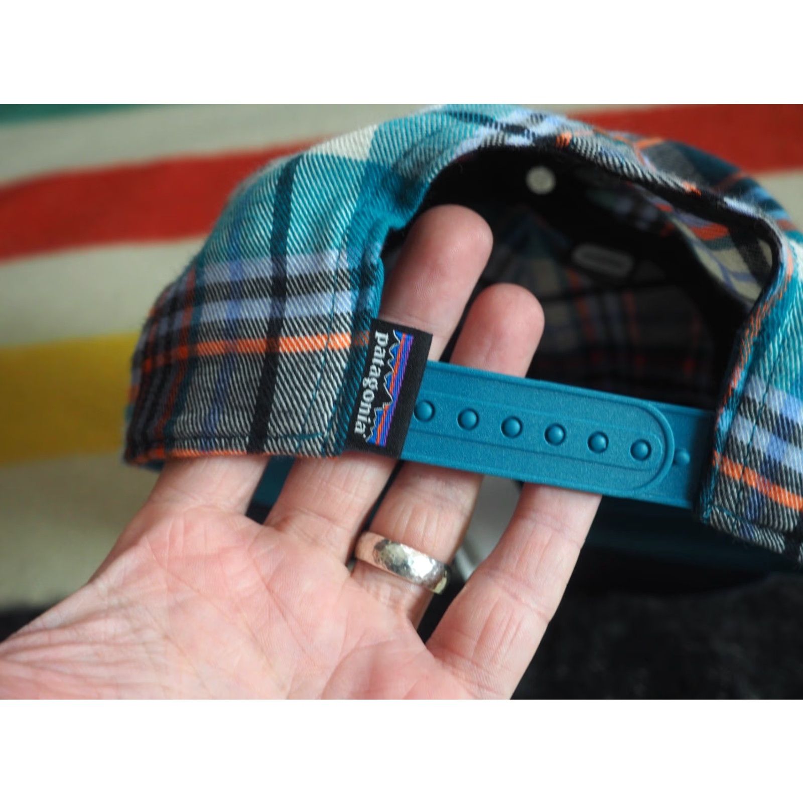 Patagonia Patagonia Snapback Hat Cap Ventura Fitz Roy Blue Plaid Outdoor Adjustable Casual Men Outdoor Hat Cap Size ONE SIZE - 5 Thumbnail