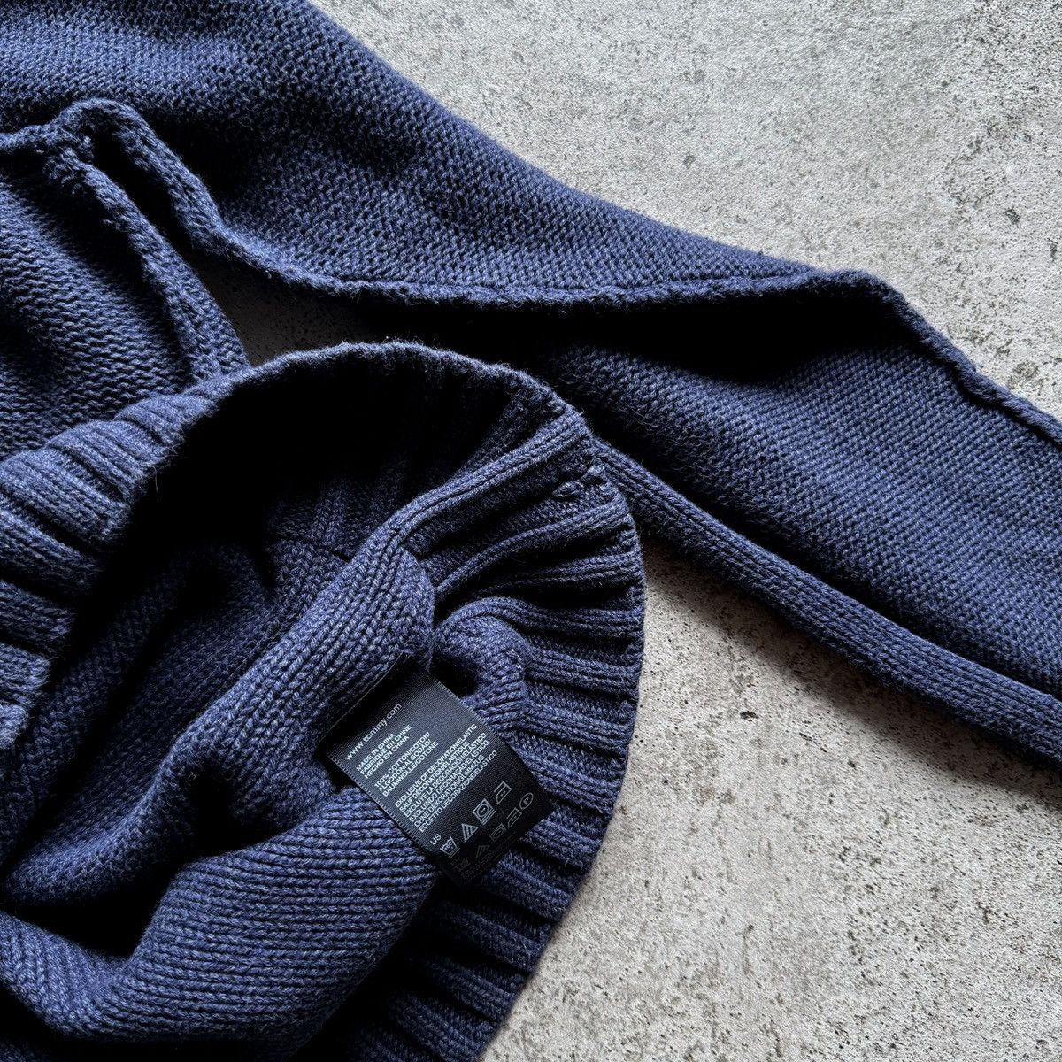 Tommy Hilfiger Tommy Hilfiger Denim Mens Navy Blue Button Neck Knit Sweater Size US XL / EU 56 / 4 - 5 Thumbnail