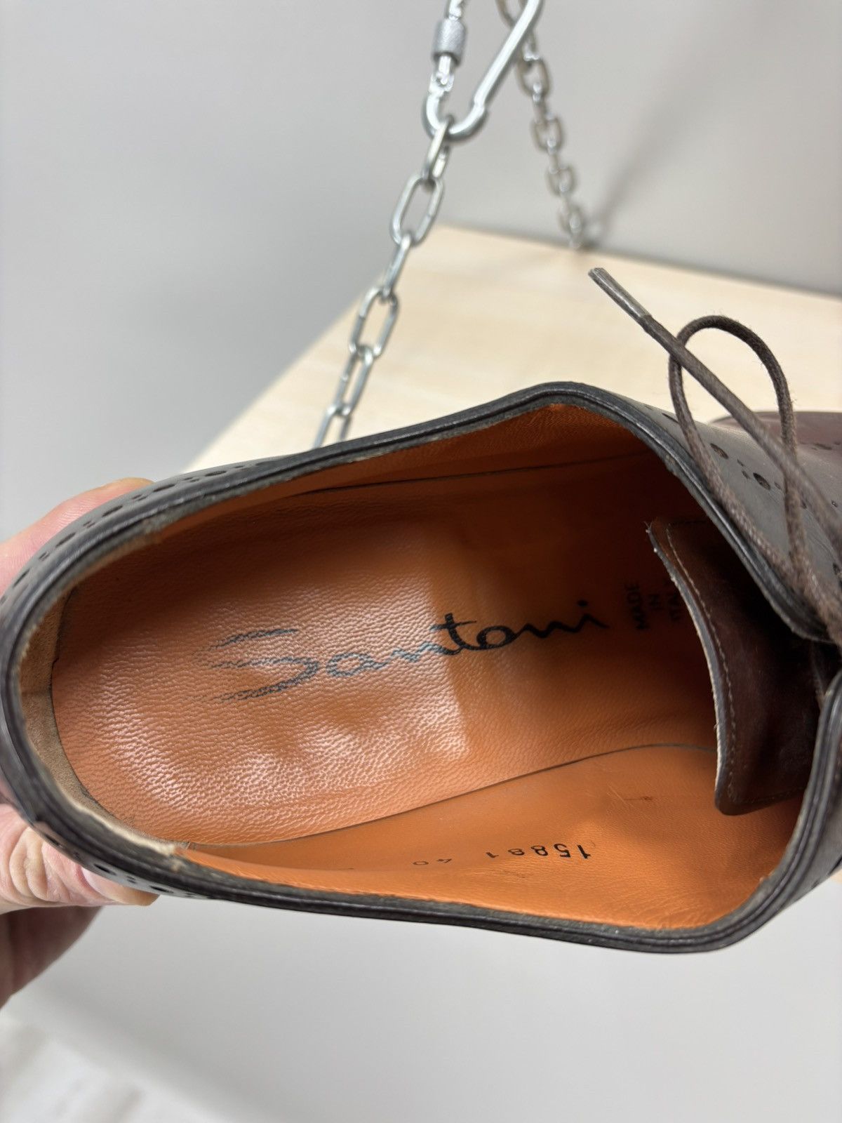 Santoni Mens shoes loafers Santoni Size 8 Color Brown Size US 8 / EU 41 - 8 Thumbnail
