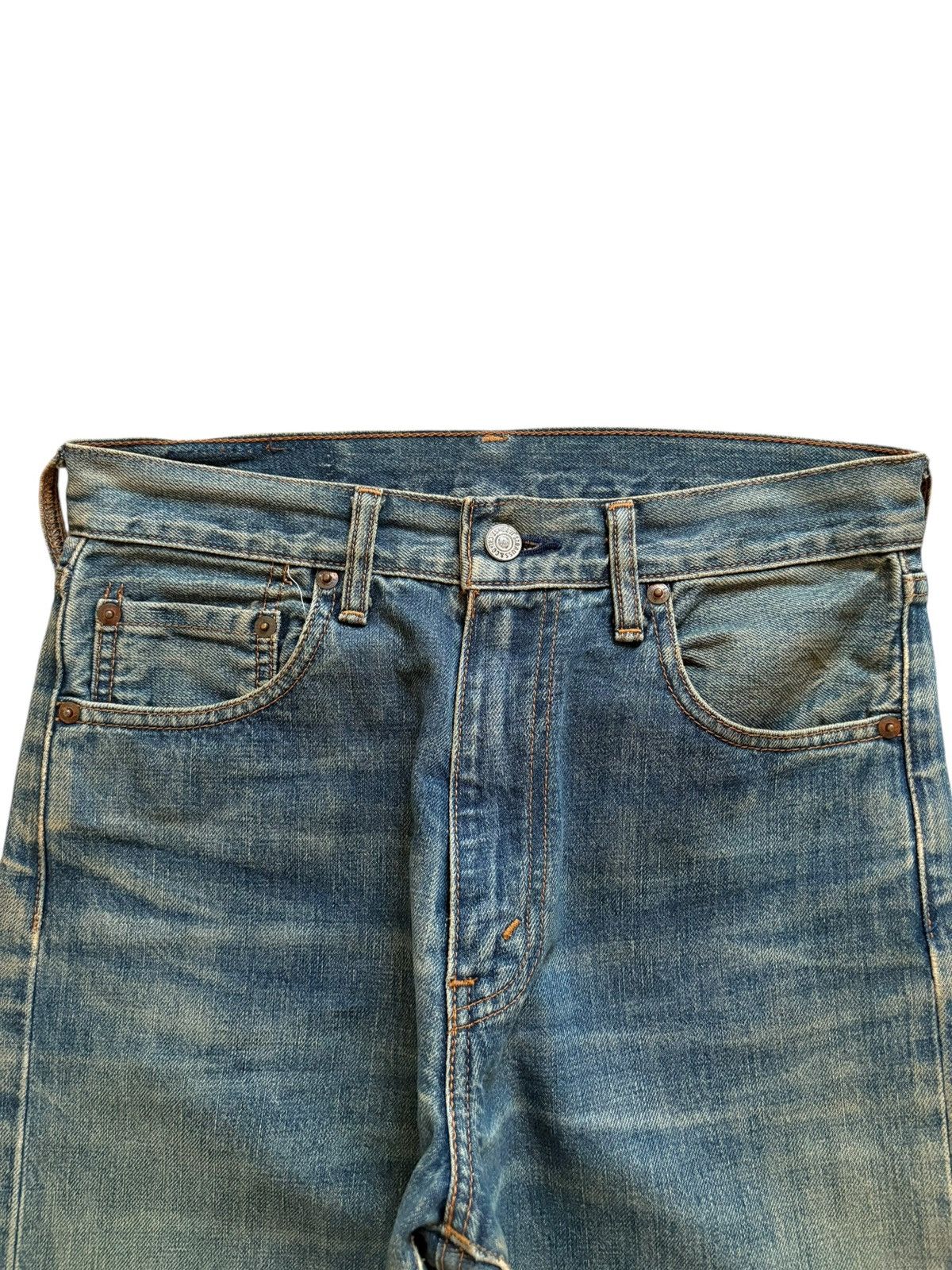 Levi's Vintage 80s Levis 502 Big E Mud Wash Japanese Selvedge Jeans Size US 30 / EU 46 - 5 Thumbnail