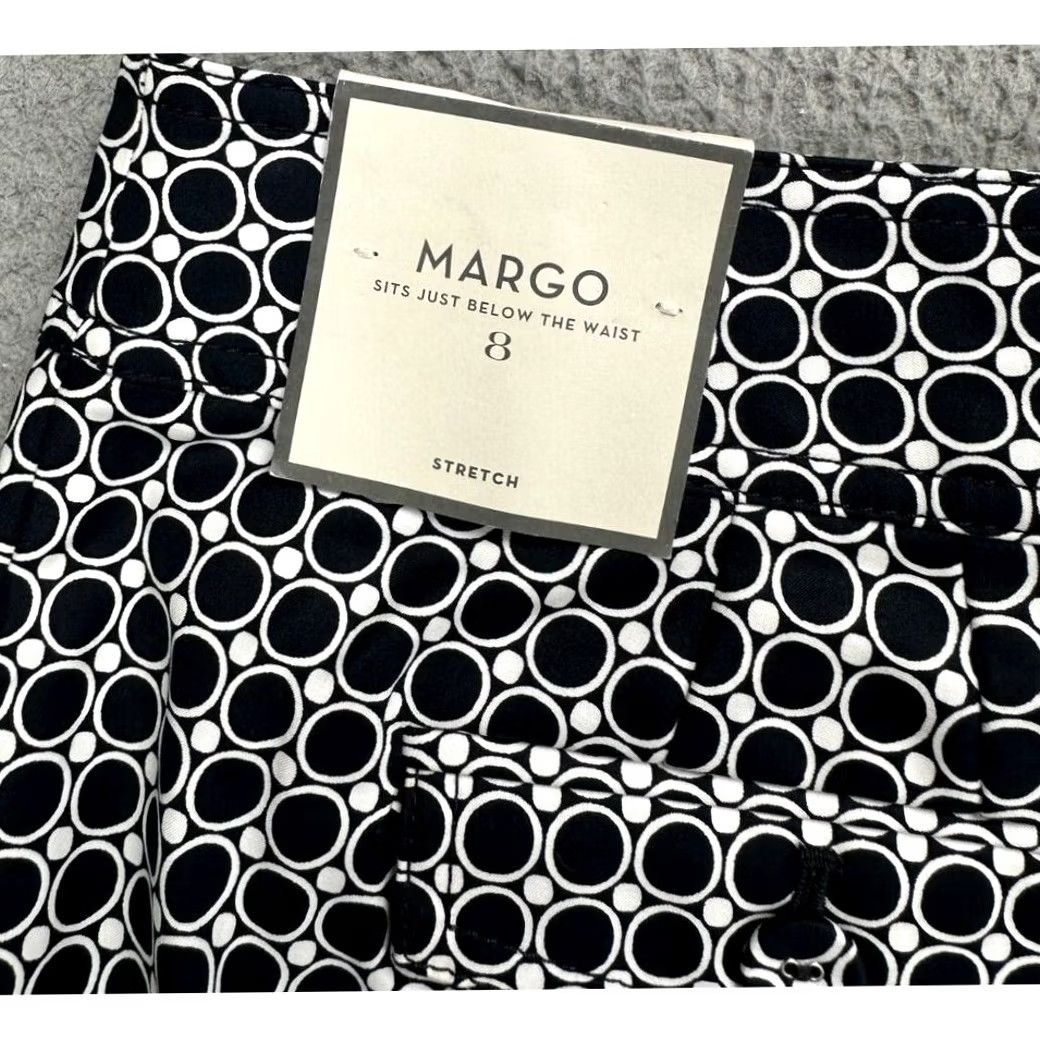 Ann Taylor Ann Taylor Capri Pants Womens 8 Black Polka Dot Stretch Hi-Rise Casual Pockets Womens Size 30" / US 8 / IT 44 - 5 Thumbnail