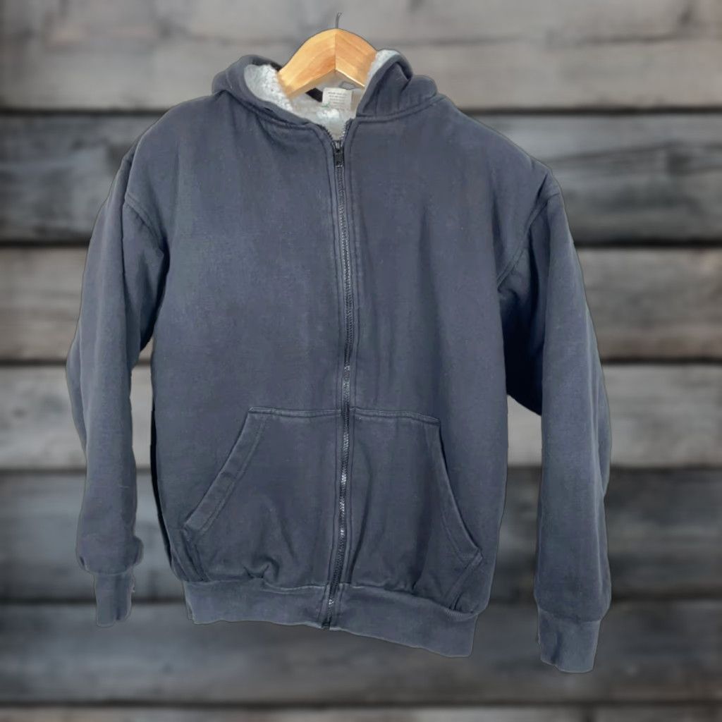 Vintage VINTAGE Cheetah Heavyweight Zip Hoodie Mens Large Black Full Zip Sherpa Lined Pockets 90s Retro Outdoor Size US L / EU 52-54 / 3 - 1 Thumbnail
