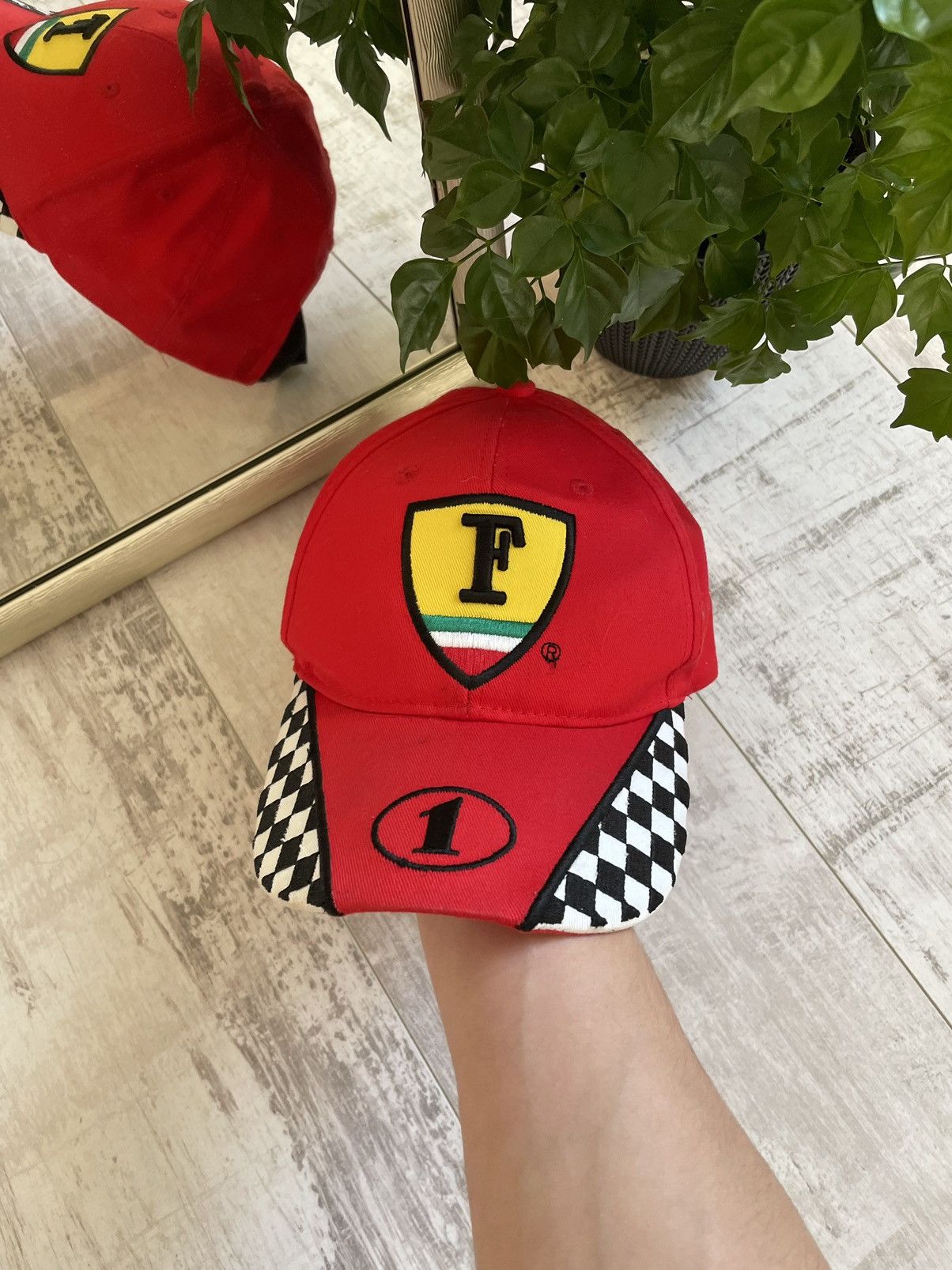 Formula 1 × Vintage Vintage Formula 1 Racing 90’s Hat Cap Ferrari Style Size ONE SIZE - 1 Thumbnail