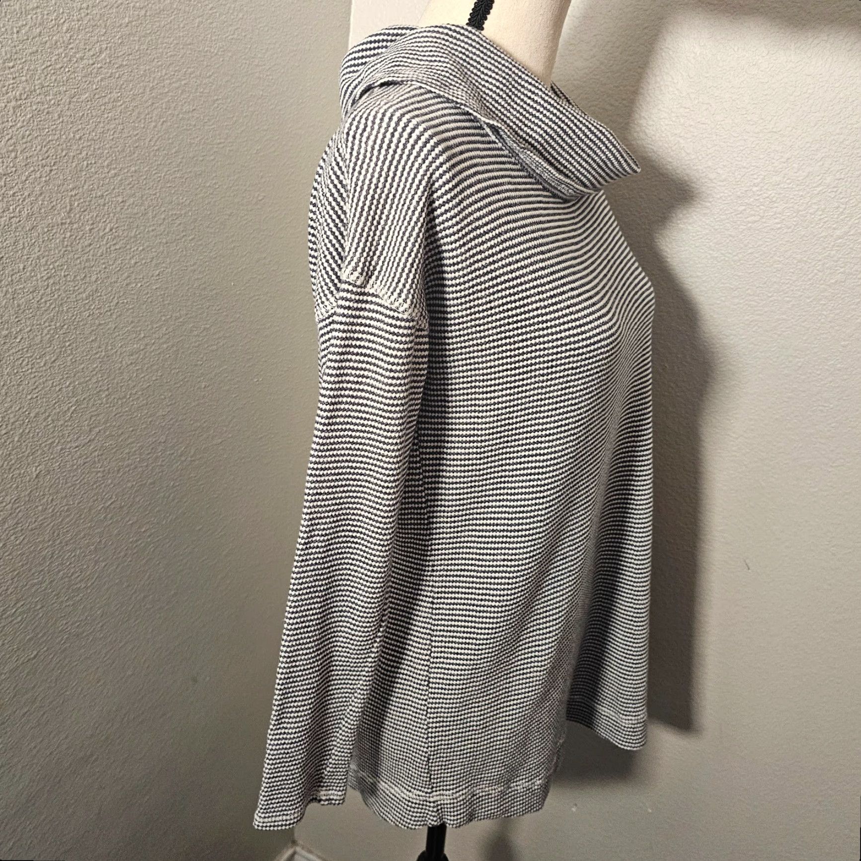 J. Jill J Jill Sweater Women's M Gray Knit Turtleneck Long Sleeve Lightweight Cotton Size M / US 6-8 / IT 42-44 - 4 Thumbnail