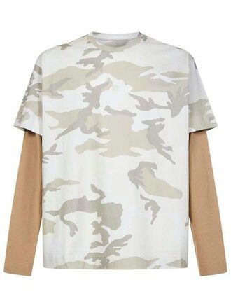 Givenchy o1gr1nt0125 Classic Fit Double Layer Print T-Shirt Size US XL / EU 56 / 4 - 1 Thumbnail