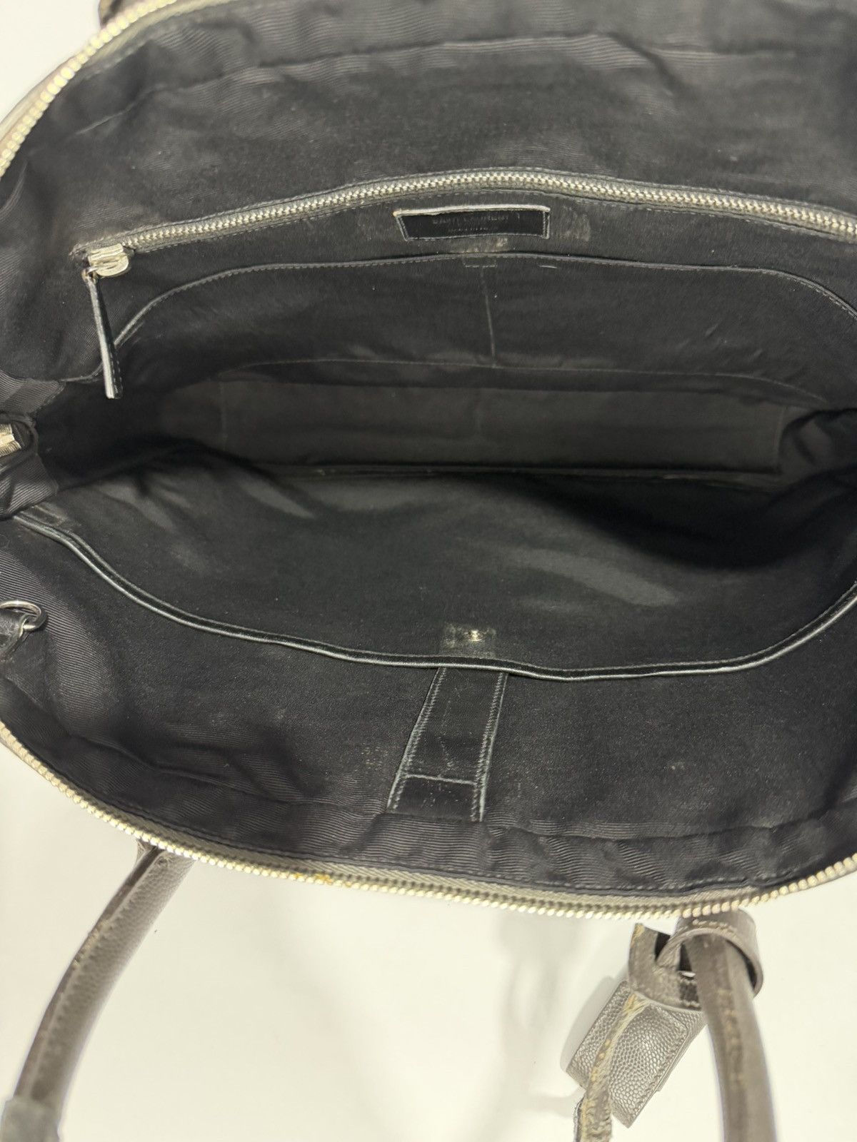 Saint Laurent Paris SAINT LAURENT Gray Leather Museum Briefcase Size ONE SIZE - 8 Thumbnail