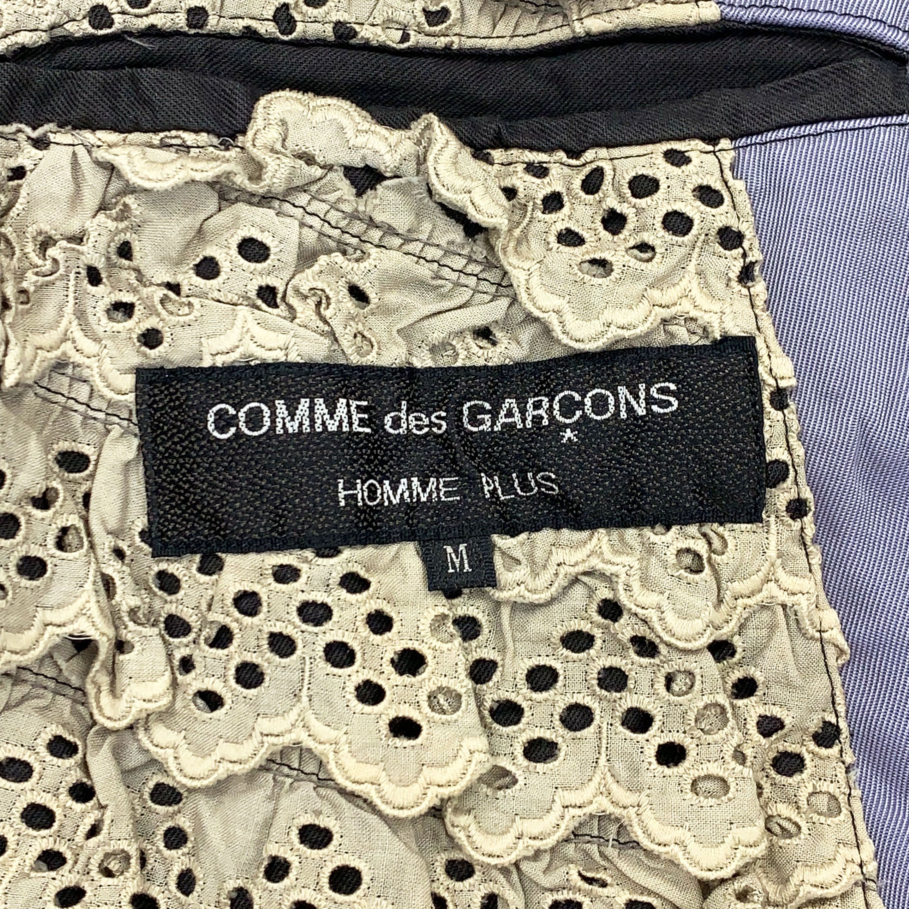 Comme des Garcons × Comme des Garcons Homme Plus SS99 Reversible Lace Ruffled Lining Nylon Jacket Size US M / EU 48-50 / 2 - 8 Thumbnail