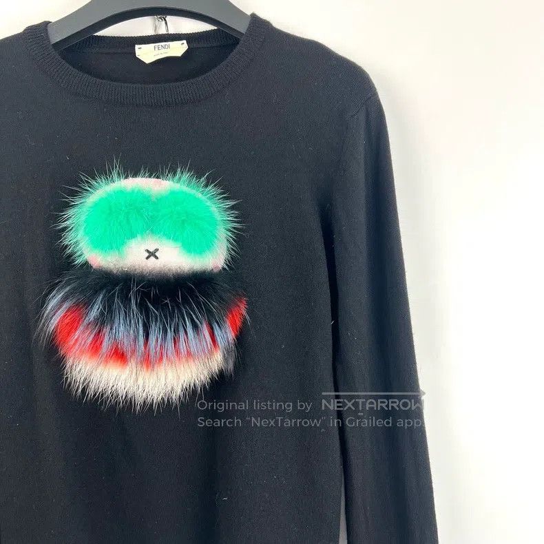 Fendi Fendi Furry little monster long-sleeve knitted sweater Size XS / US 0-2 / IT 36-38 - 4 Thumbnail