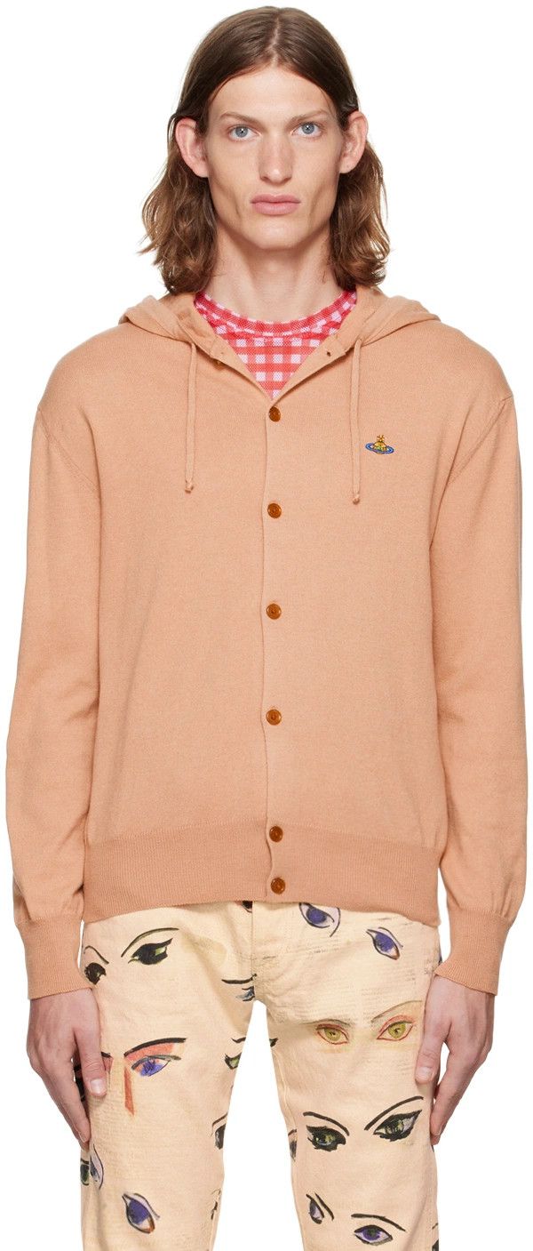 Vivienne Westwood o1y0525 Logo Hooded Cardigan in Light Pink Size US XL / EU 56 / 4 - 1 Thumbnail