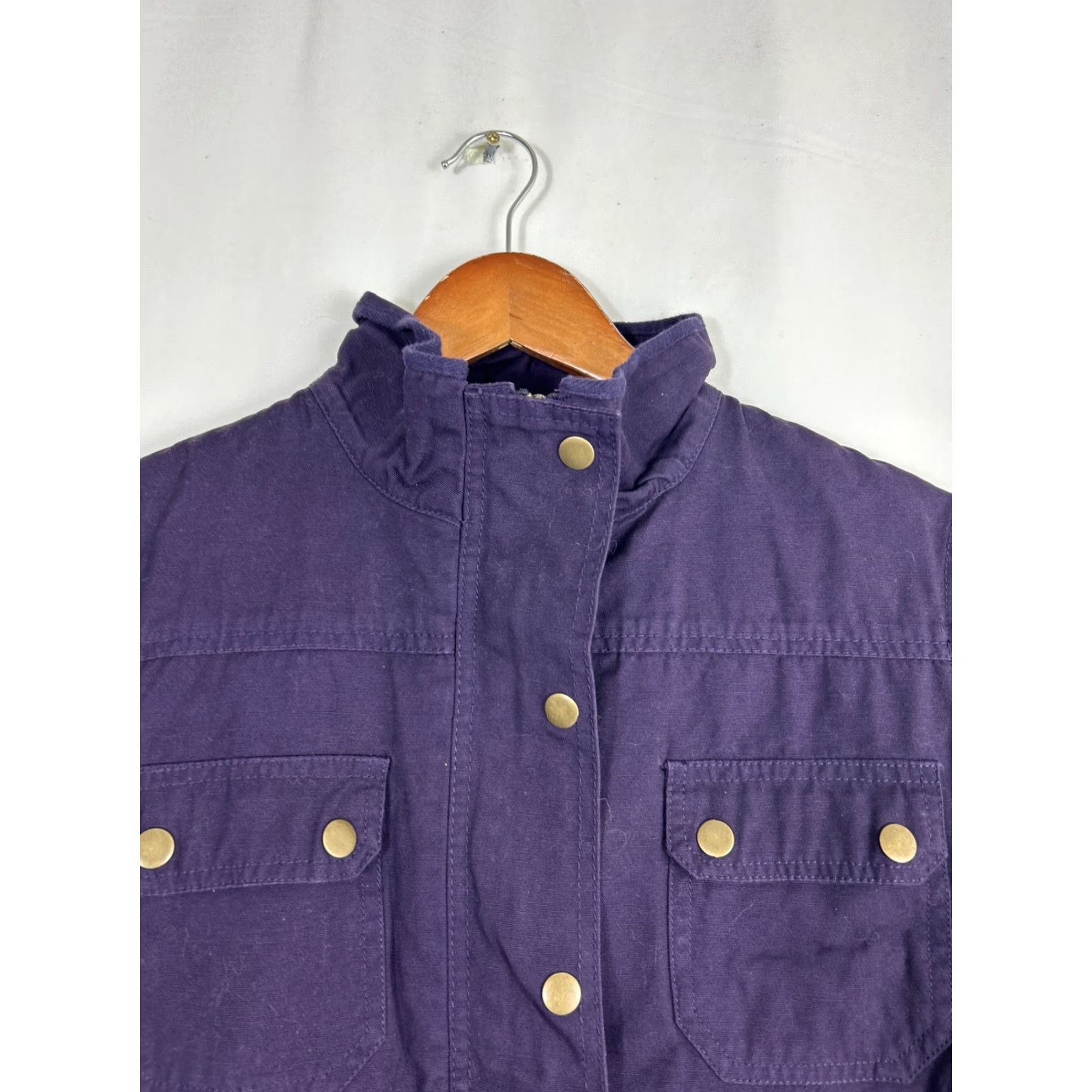 Vintage KUT from the Kloth Jacket Women M Purple Full Zip Snap Long Sleeve Field Coat Shirt? Size M / US 6-8 / IT 42-44 - 5 Thumbnail