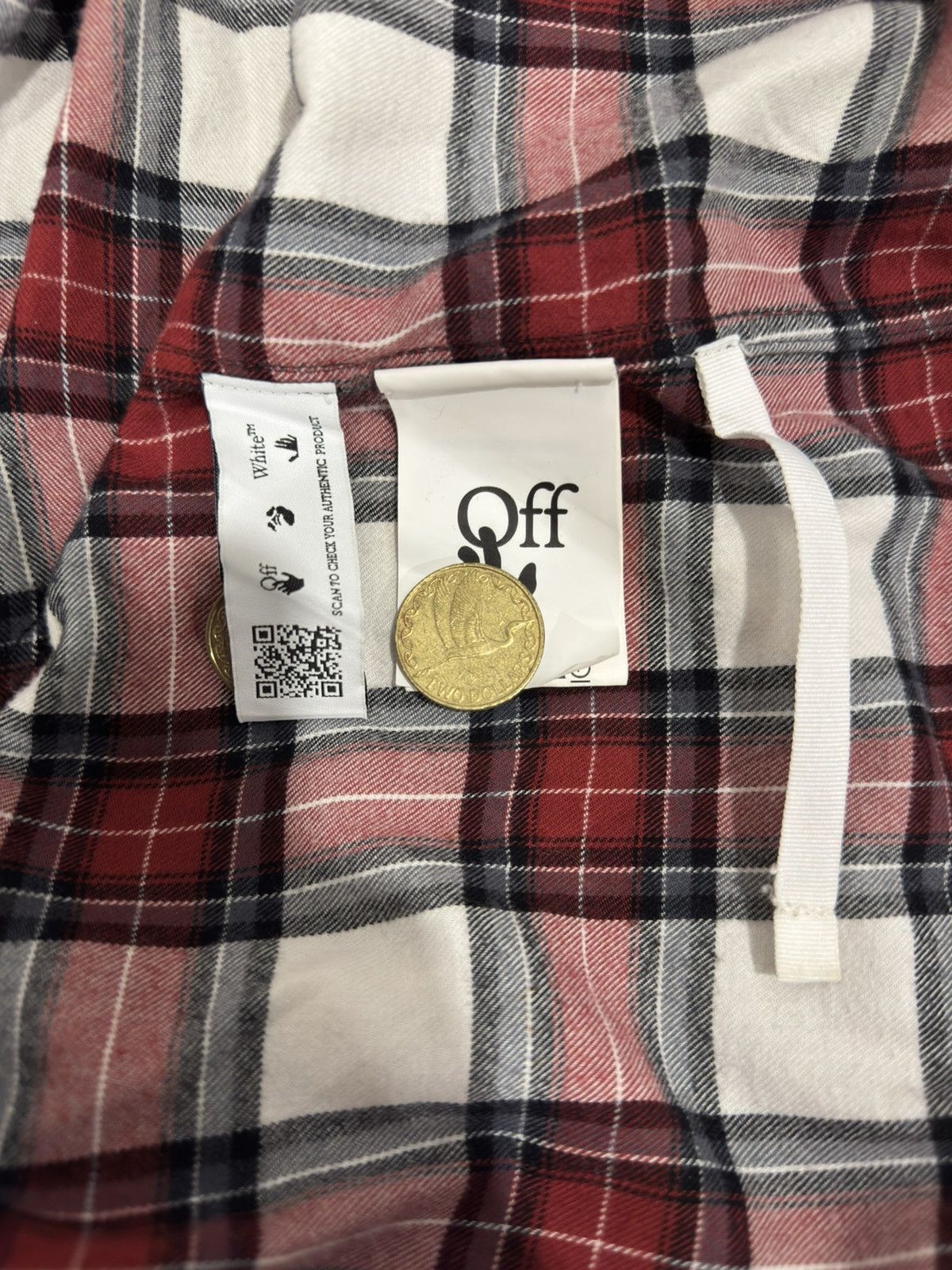 Off-White OFF-WHITE ALLOVER CHECK FLANNEL ARROW SHIRT Size US XL / EU 56 / 4 - 8 Thumbnail