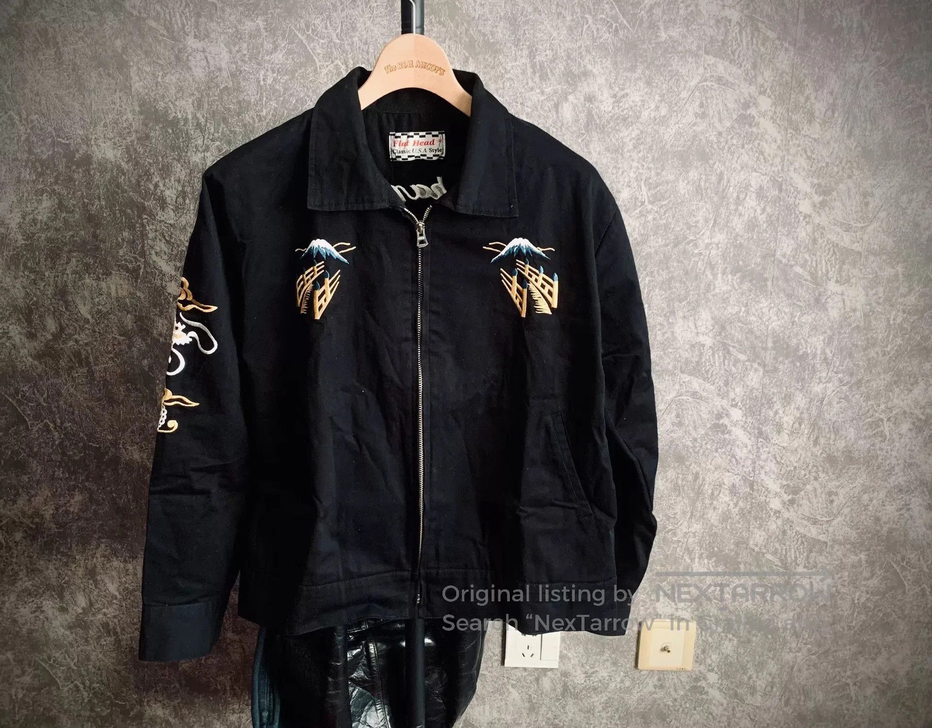 The Flat Head flat head embroidered jacket in black. Size US M / EU 48-50 / 2 - 1 Thumbnail