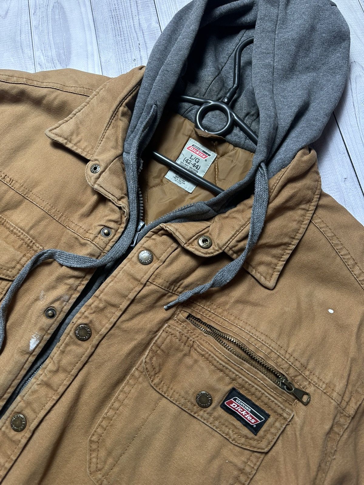 Dickies × Vintage Vintage Dickies working jacket denim distressed L Carhartt Size US L / EU 52-54 / 3 - 7 Thumbnail