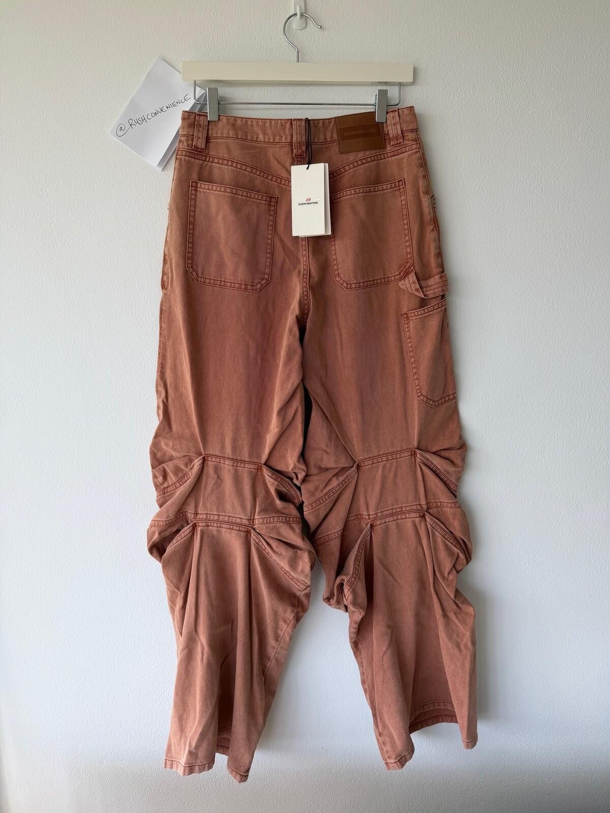 Other new H&M Glenn Martens slouchy twill pants peach pink 6 34 Size 34" / US 12 / IT 48 - 3 Thumbnail