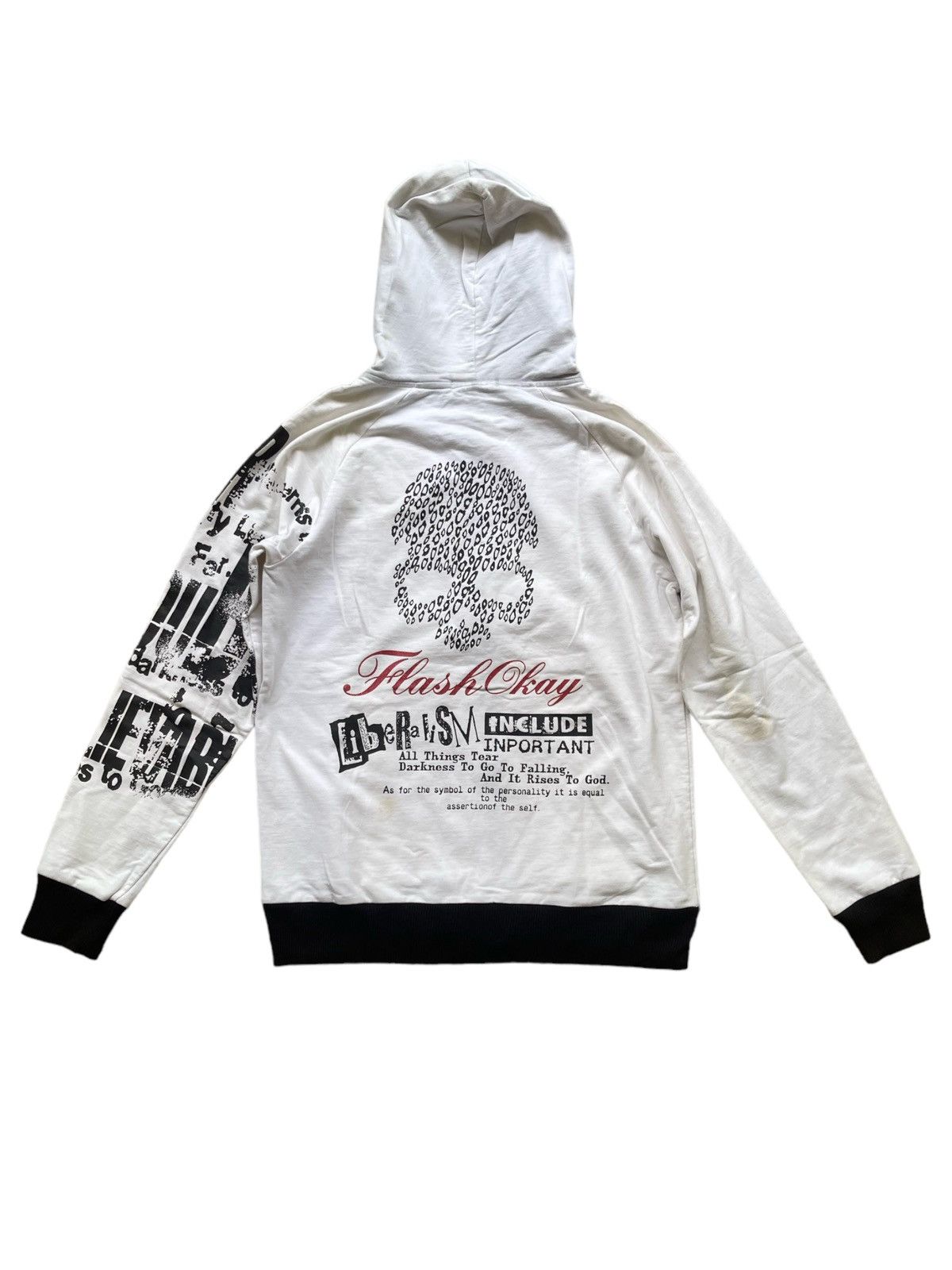 If Six Was Nine Y2K Dangerous Warning Skull Hoodie Size US M / EU 48-50 / 2 - 1 Thumbnail