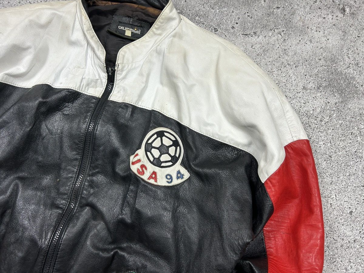 Mexicana × Vintage 1996 Mexico World Cup Usa Leather Jacket Size US L / EU 52-54 / 3 - 5 Thumbnail