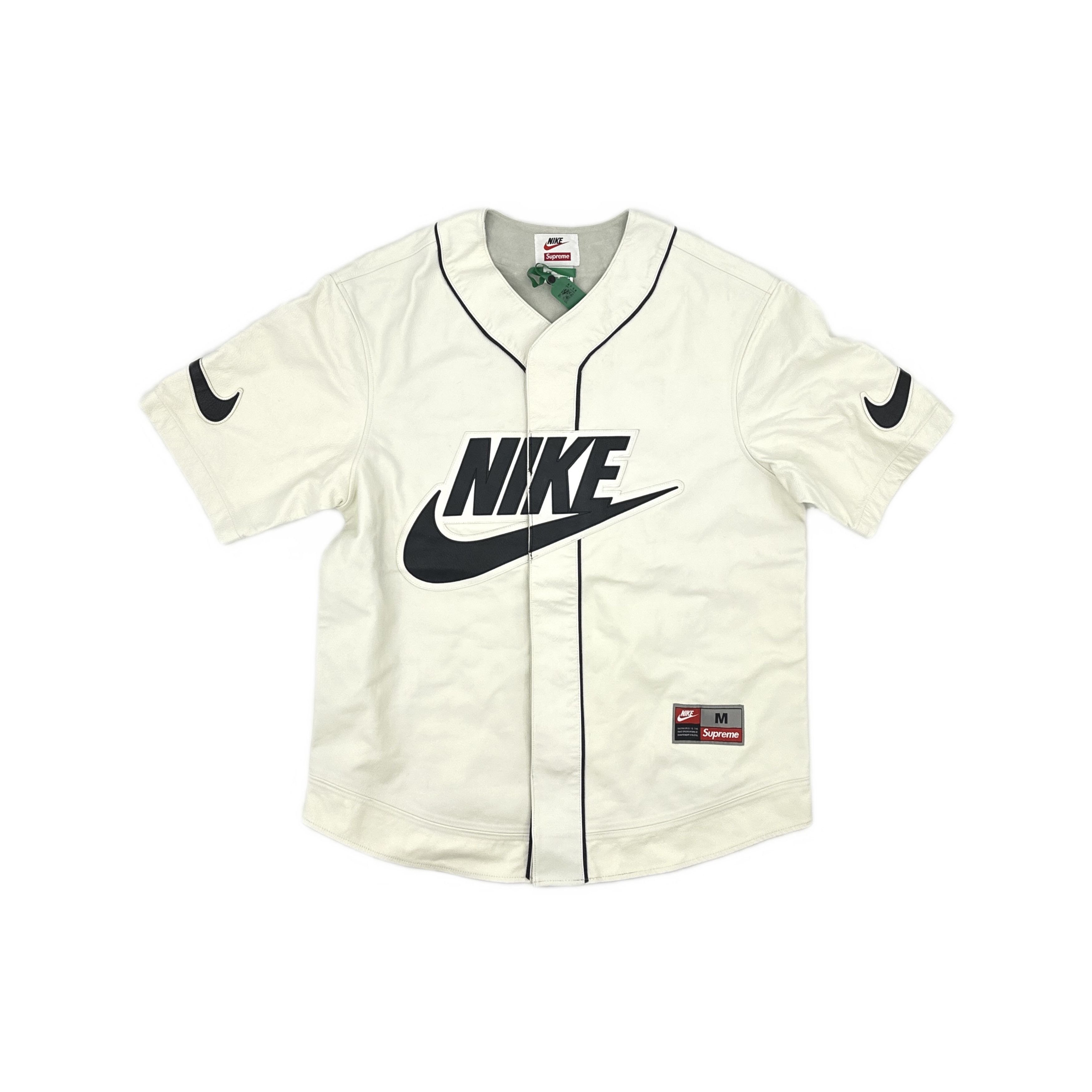 Nike × Supreme Supreme nike leather baseball Jersey | Grailed