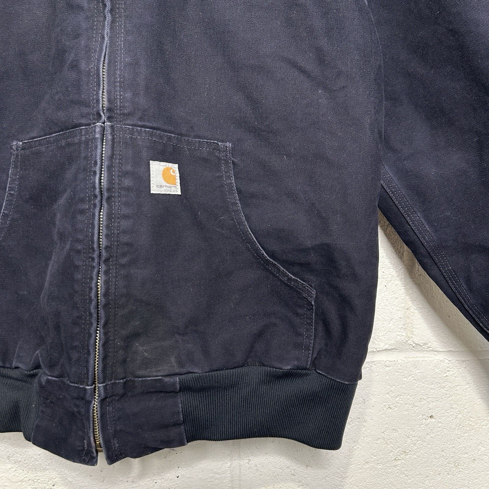 Carhartt Carhartt Quilted Hooded Active Jacket “Navy Blue” WJ130-403 Size S / US 4 / IT 40 - 3 Thumbnail