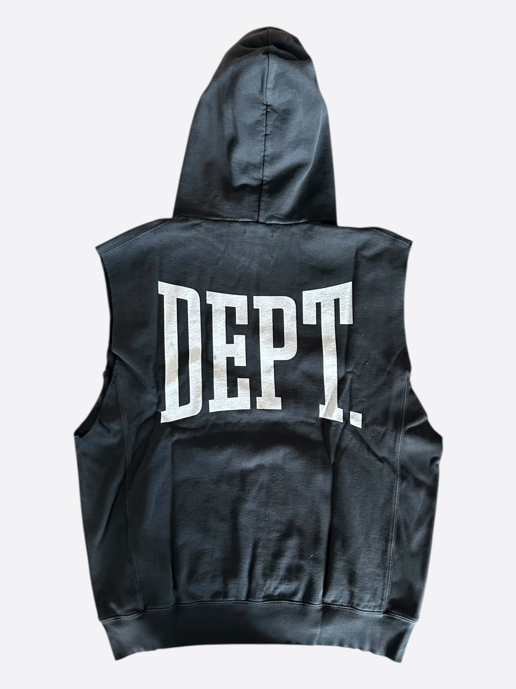 Gallery Dept. Gallery Dept Black & White DEPT Logo Cut Off Hoodie Size US XS / EU 42 / 0 - 2 Thumbnail