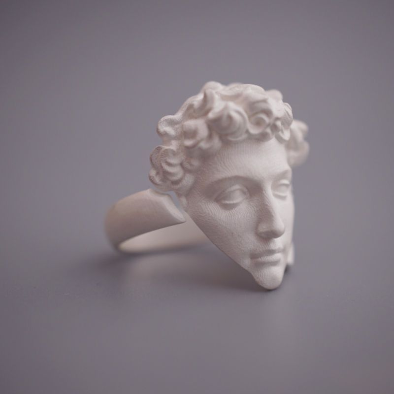 Jewelry Greek statue of David Jewelry Rings Chrome Ring (Size 7-13) Size ONE SIZE - 3 Thumbnail