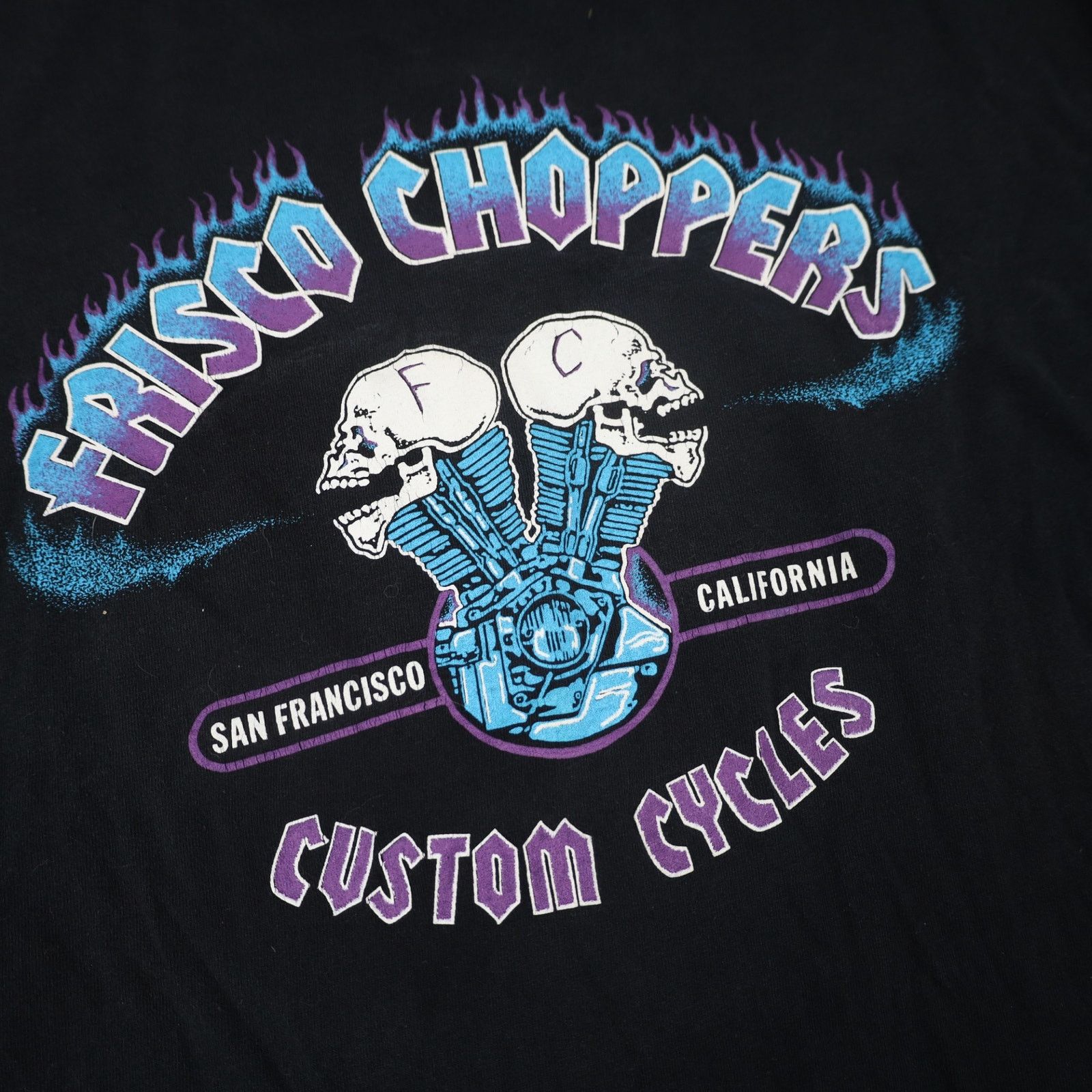 Vintage Vintage Frisco Choppers Custom Cycles Graphic T Shirt Size US XXL / EU 58 / 5 - 5 Thumbnail