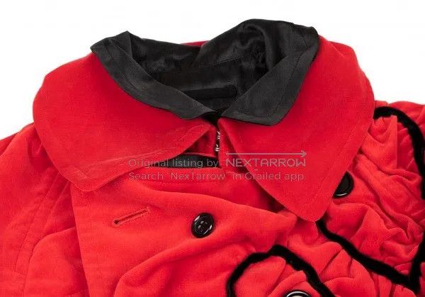 Comme des Garcons Comme Des Garcons Red Retro Heart Design Velvet Jacket Size S / US 4 / IT 40 - 6 Thumbnail