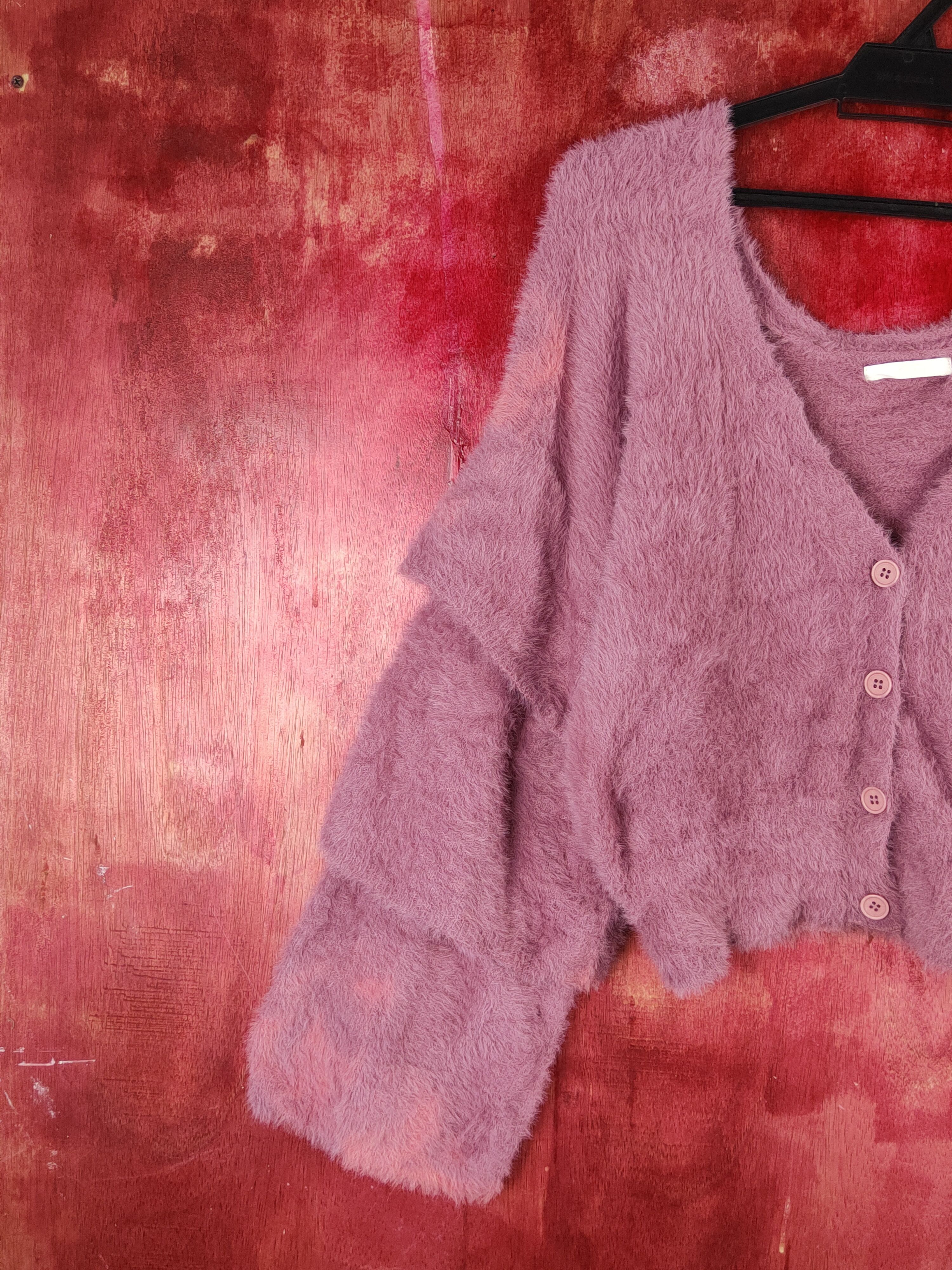 Japanese Brand Who's Who Chico Purple Faded Fur Mohair Knitwear #S1962 Size M / US 6-8 / IT 42-44 - 3 Thumbnail