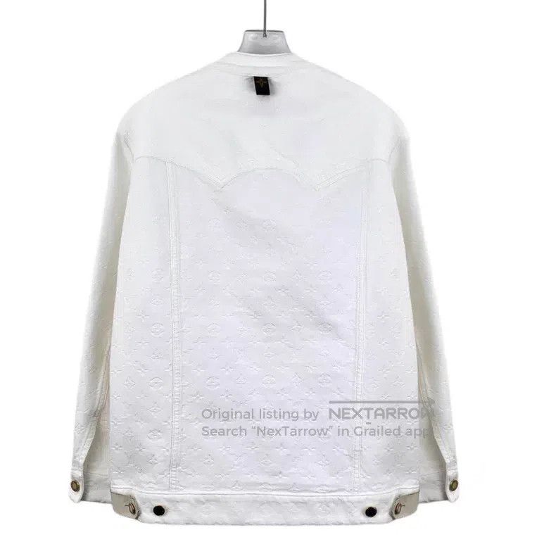 Louis Vuitton Louis Vuitton 23 white logo cotton zippered long-sleeved d Size XS / US 0-2 / IT 36-38 - 2 Thumbnail
