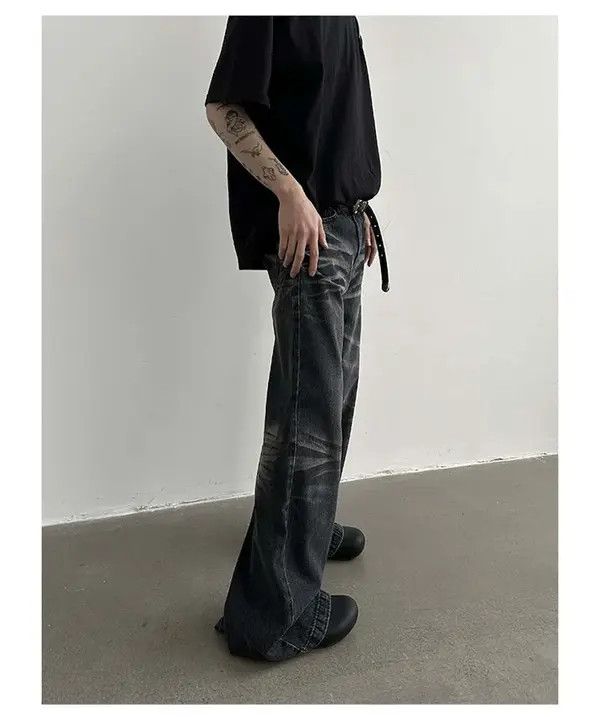 Jean VIBE washed faded flared grunge baggy yuppie jeans Size US 30 / EU 46 - 7 Thumbnail